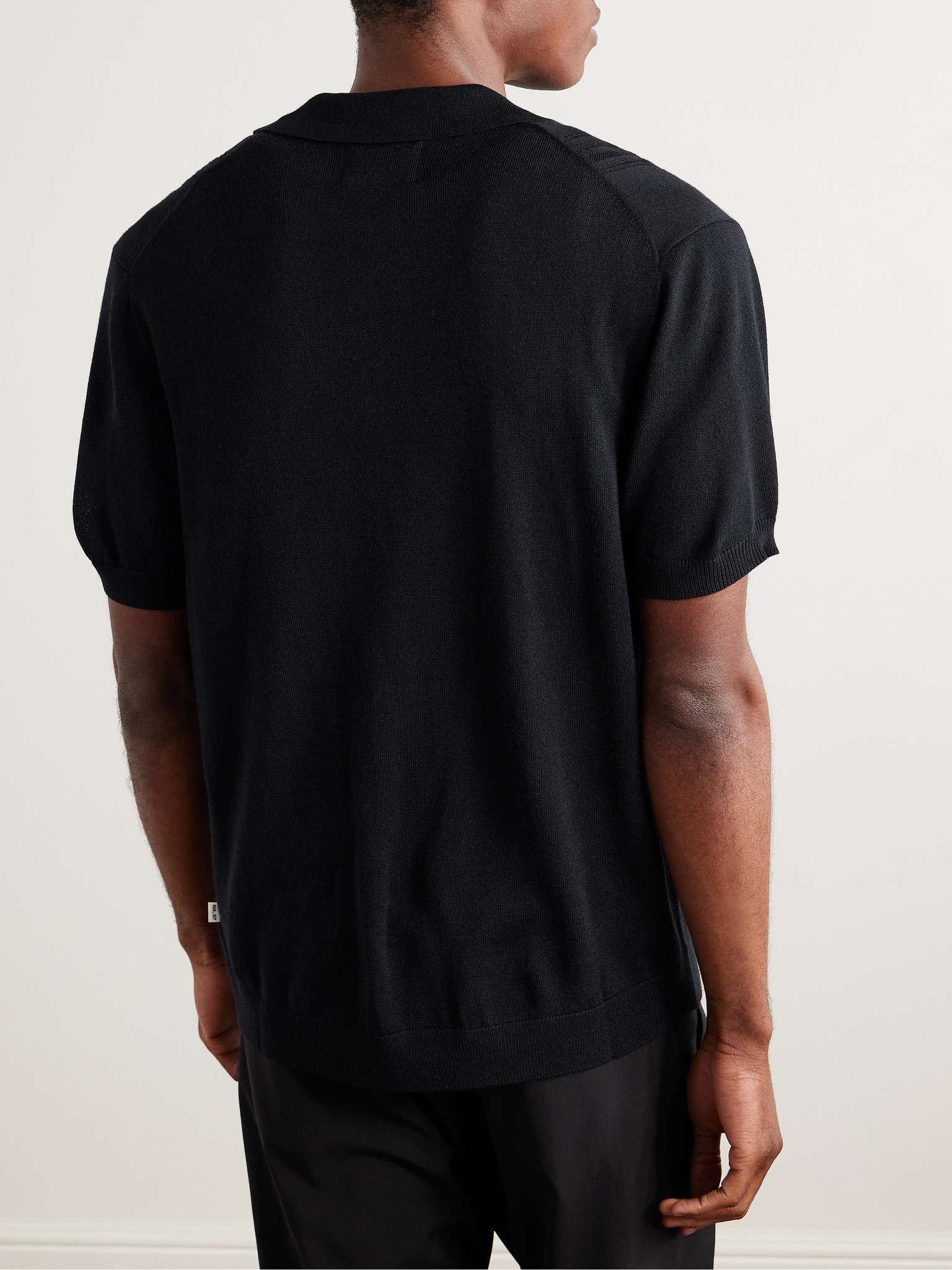 Thor 6584 Pointelle-Knit Wool-Blend Shirt - 4