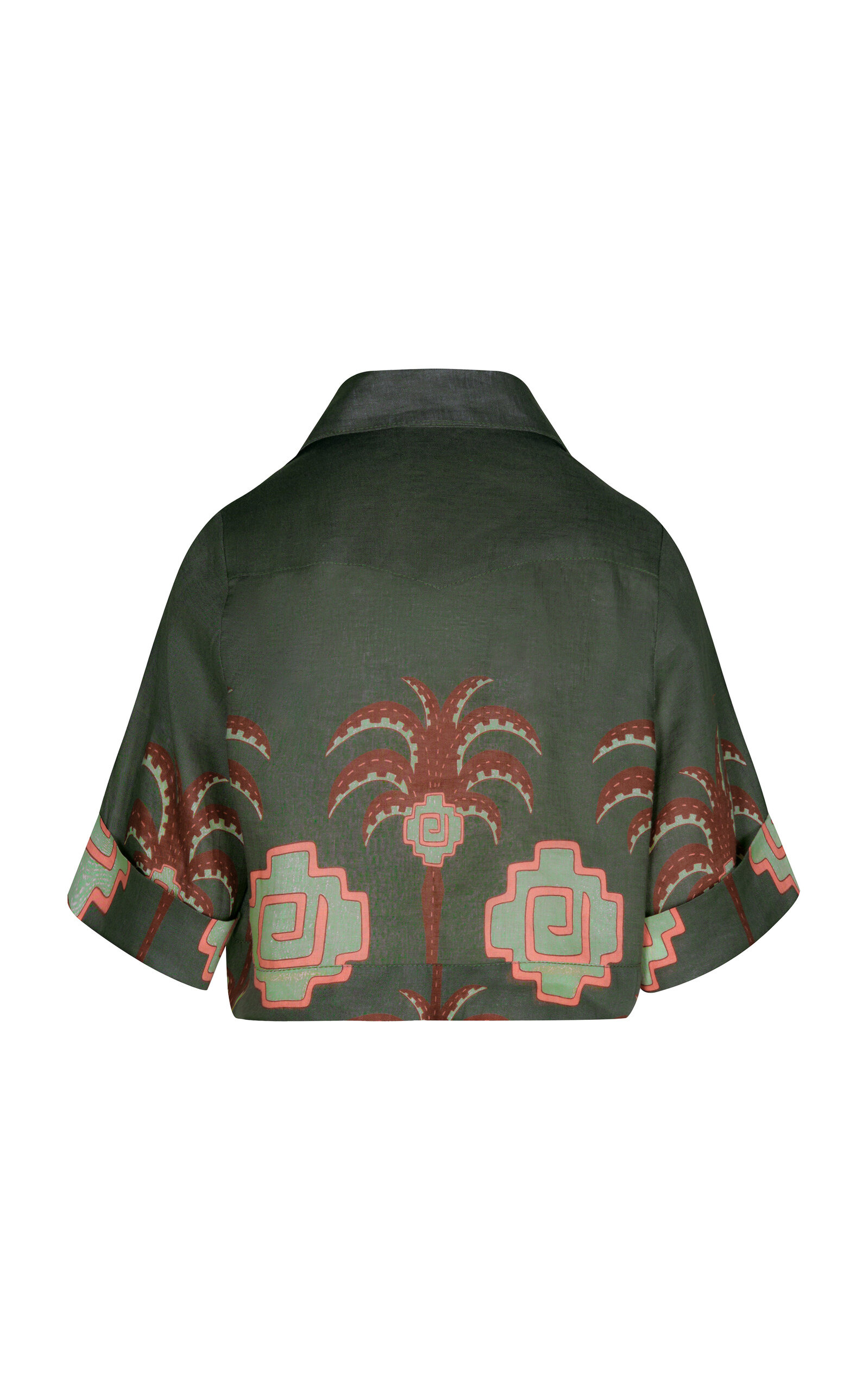 Cumbi Cropped Linen Shirt multi - 5