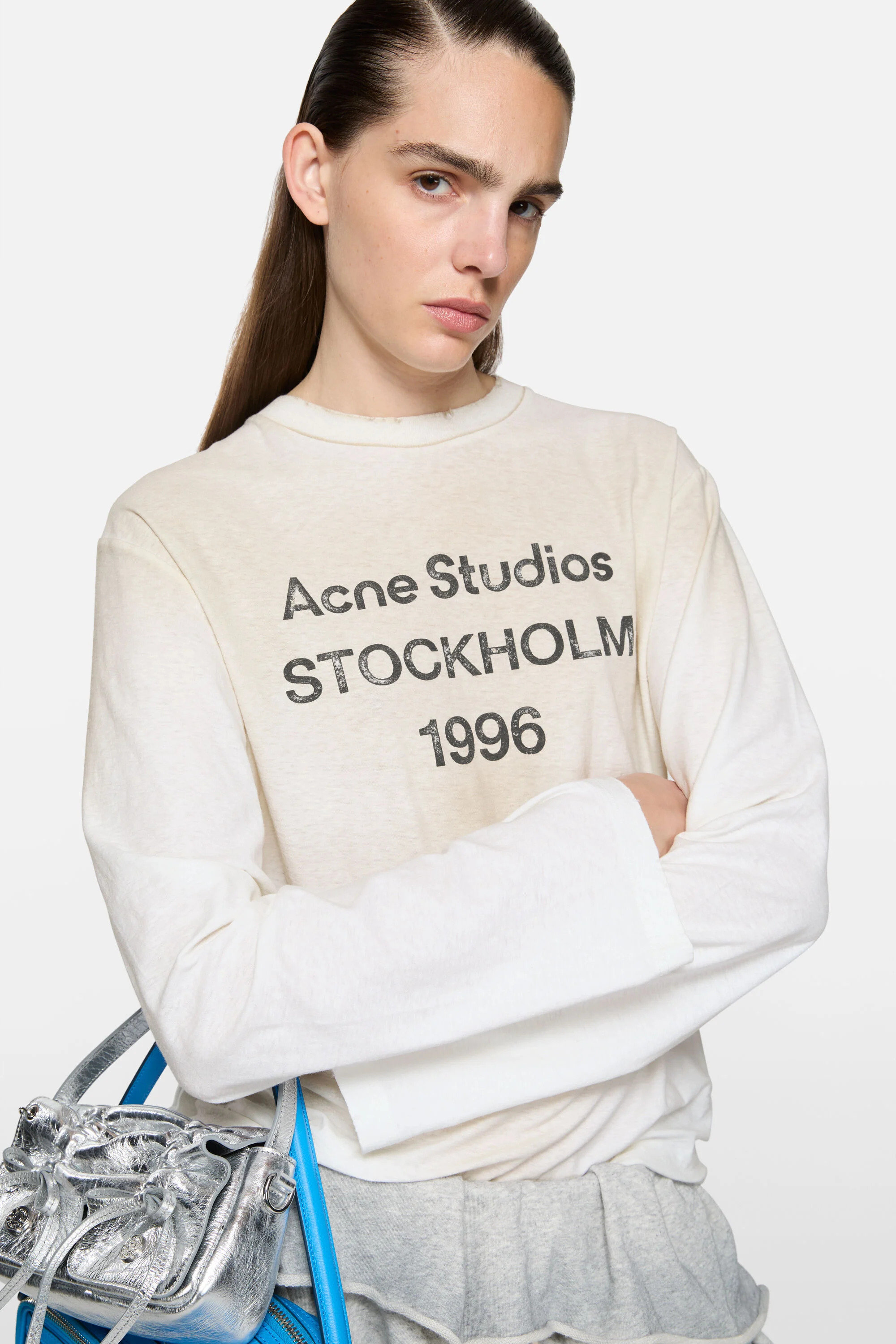 Logo t-shirt - Relaxed fit - Dusty white - 4