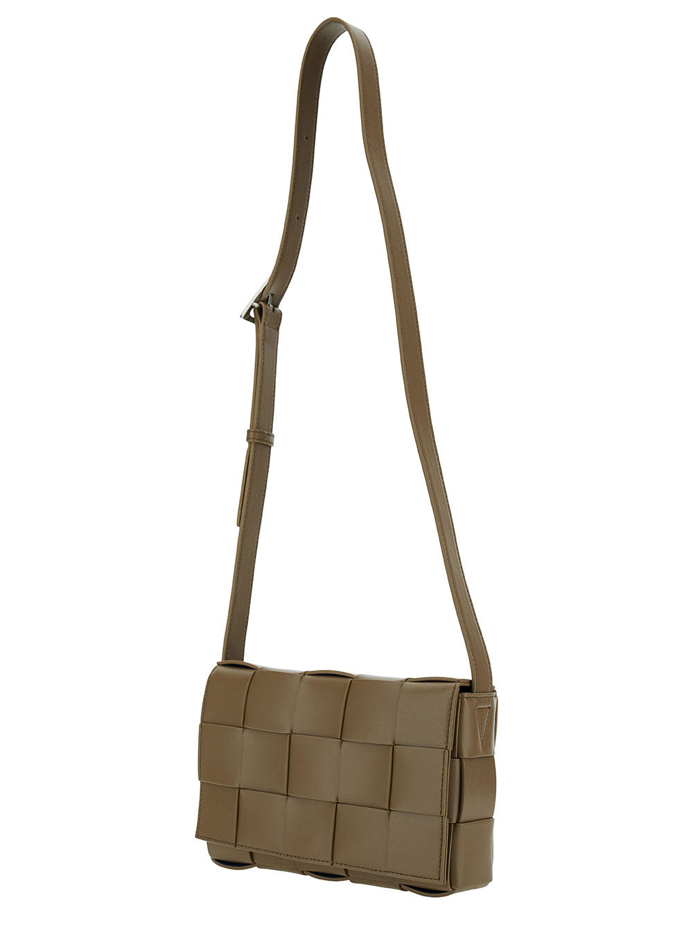 Bottega Veneta Men 'Medium Casette' Brown Crossbody Vag With Intreccio Motif In Leather Man - 2