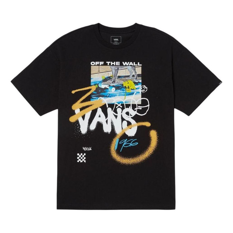 Vans College Graphic T-Shirt 'Black White' VN000GPTBLK 1