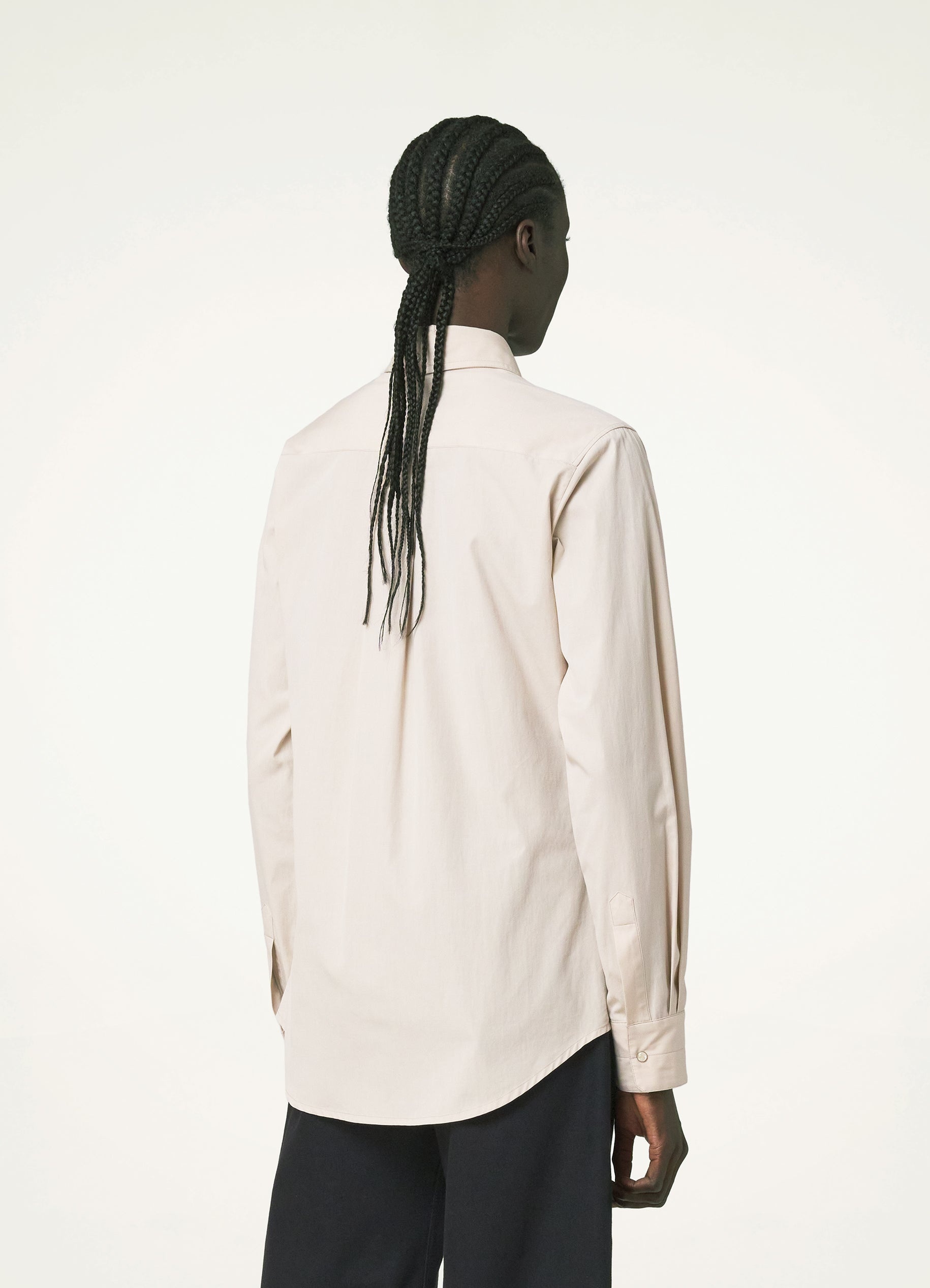 POINTED COLLAR SHIRT WITH SNAPS - 3