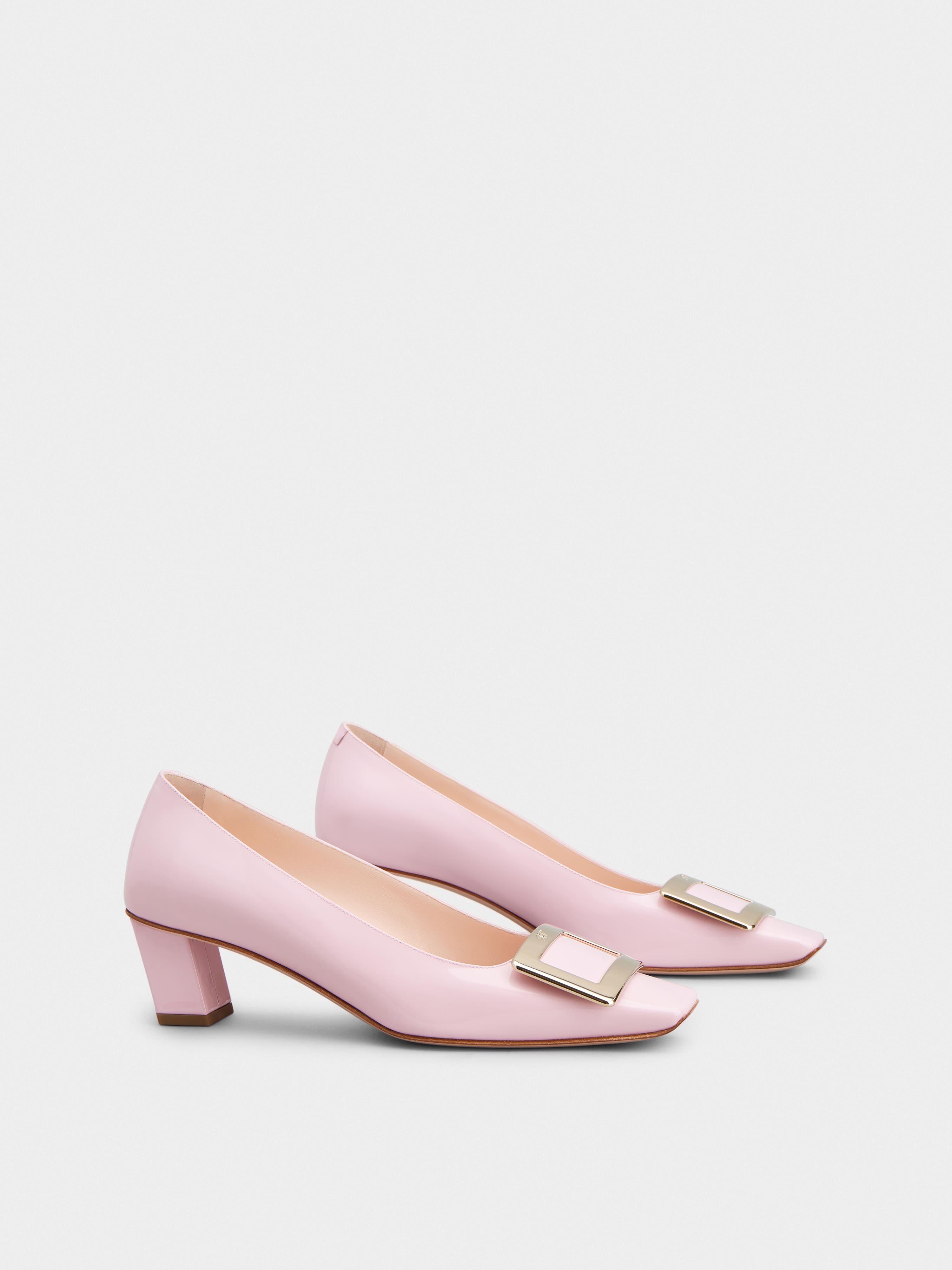 Belle Vivier Metal Buckle Pumps in Patent Leather - 2