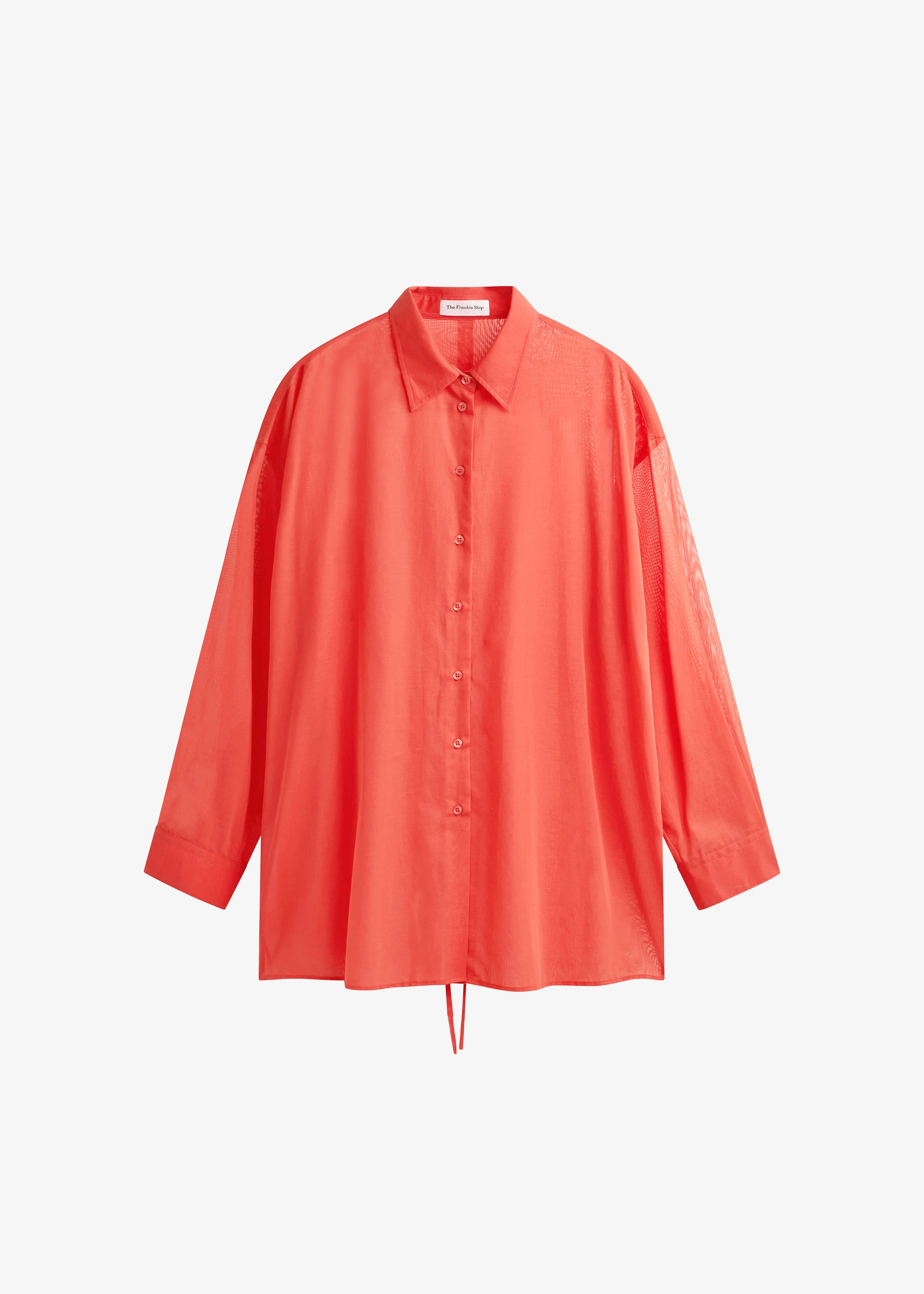 Melia Open-Back Shirt - Red - 1