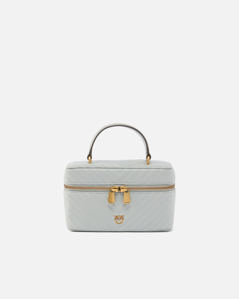 SMALL BEAUTY CASE WITH SHOULDER STRAP IN CHEVRON NAPPA 1
