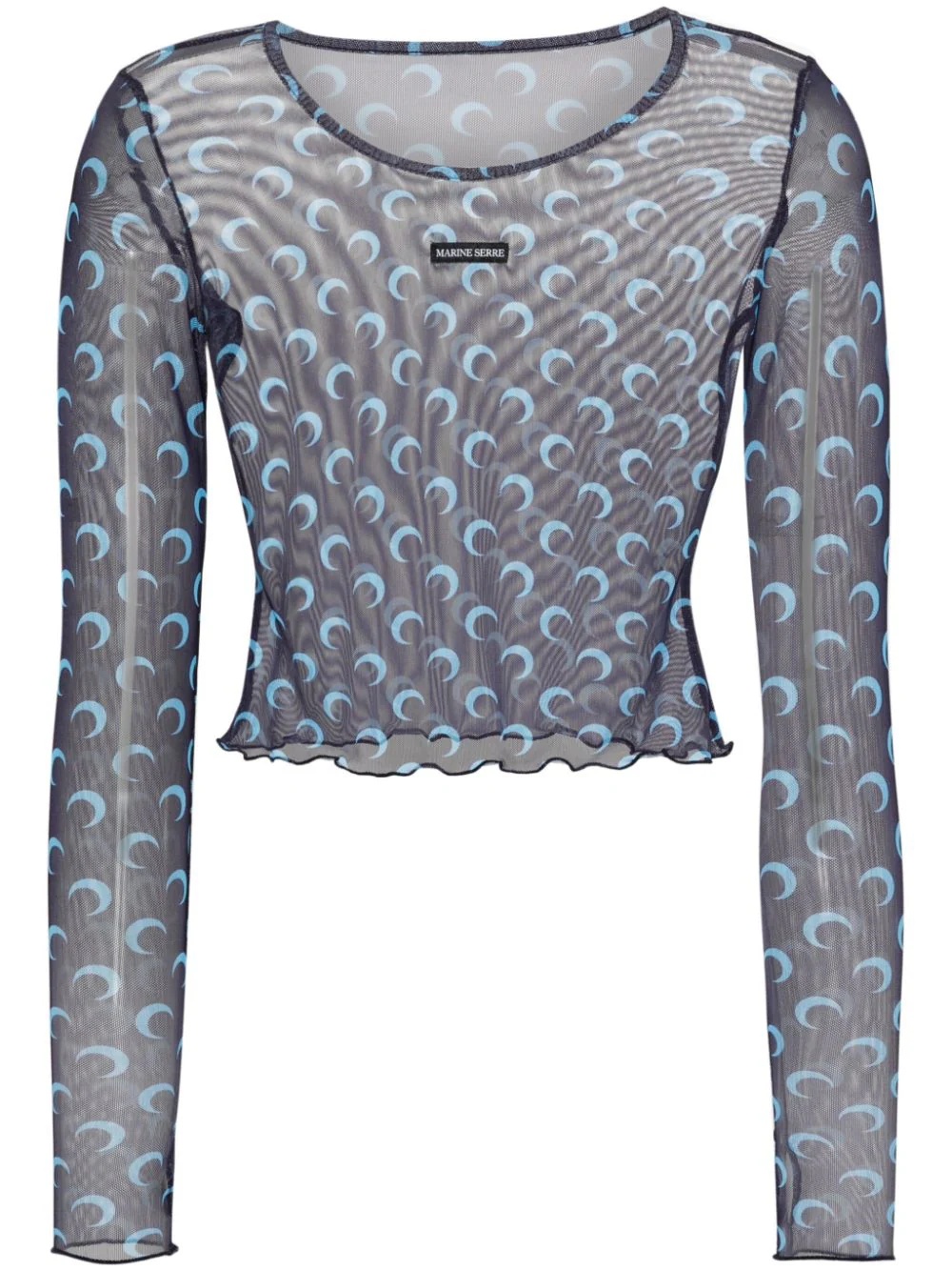 Marine Serre Moon Printed Mesh Second Skin Top | club21
