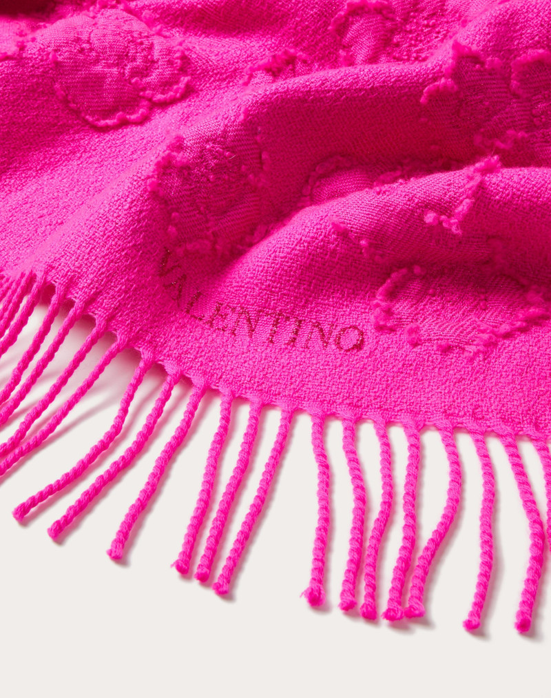 Valentino 3D FLOWERS WOOL BLEND PONCHO outlook