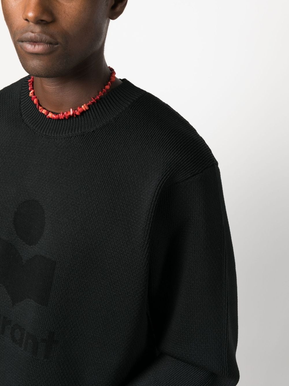 ribbed-knit intarsia-logo sweater - 5