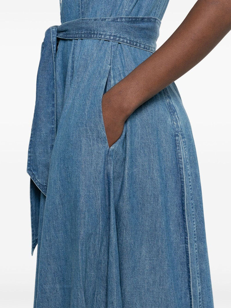 belted denim midi dress 5
