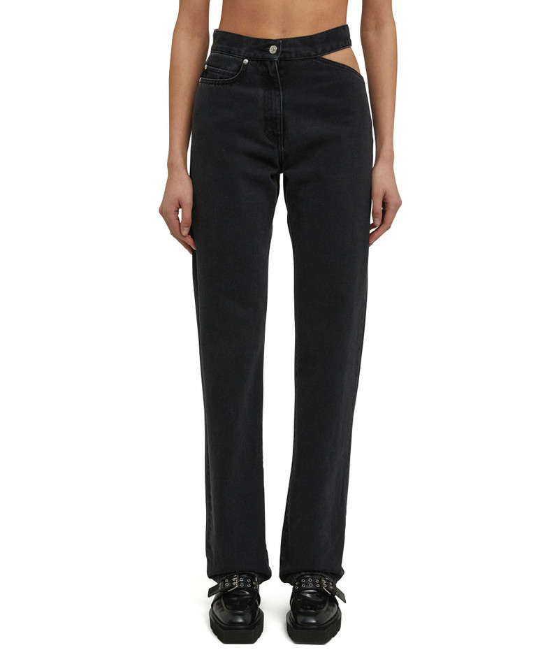 MSGM Jeans with "Black Denim with Stitches" workmanship outlook
