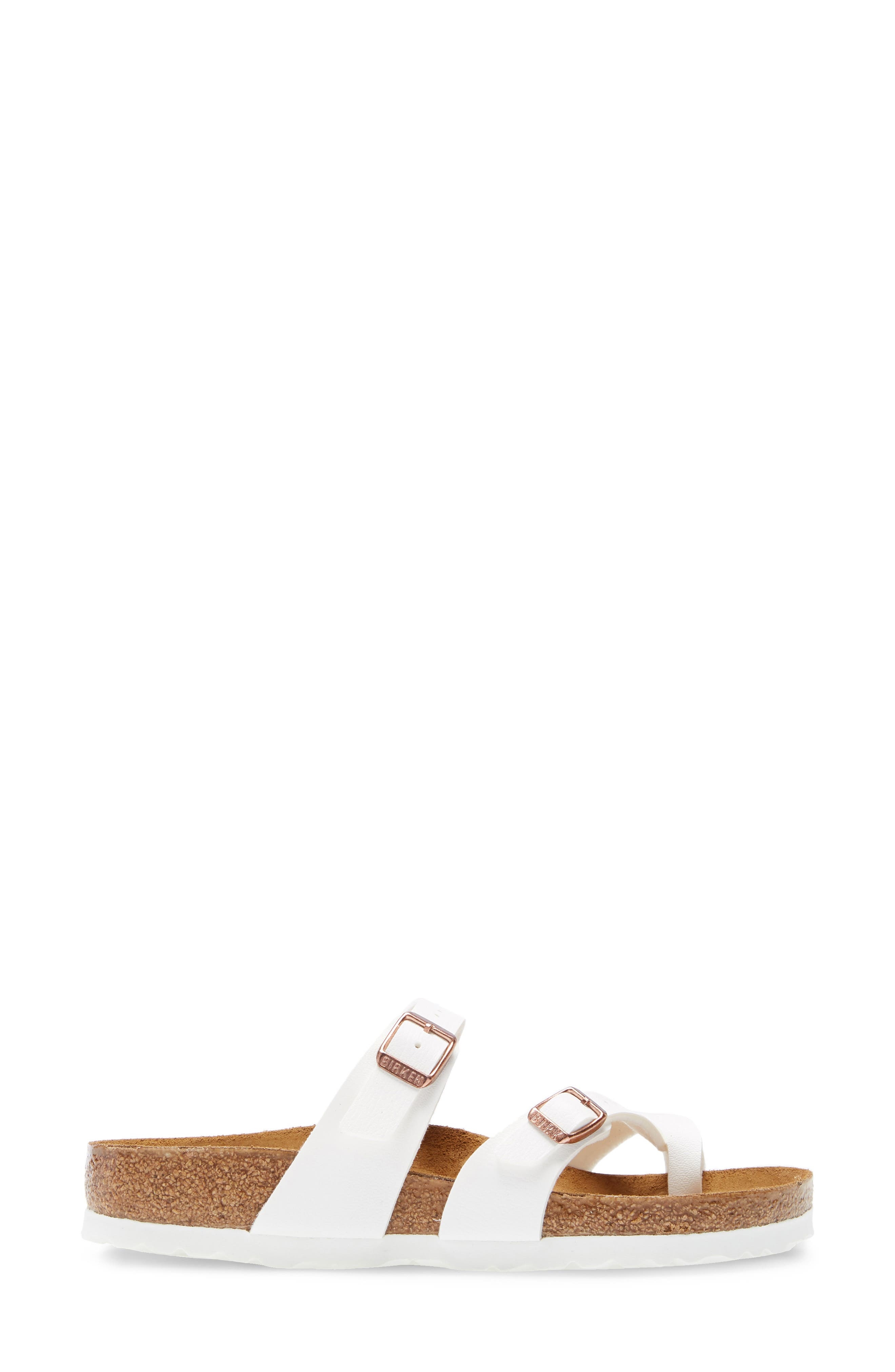 Birkenstock Mayari Birko-Flor Sandal in White/Copper at Nordstrom - 3