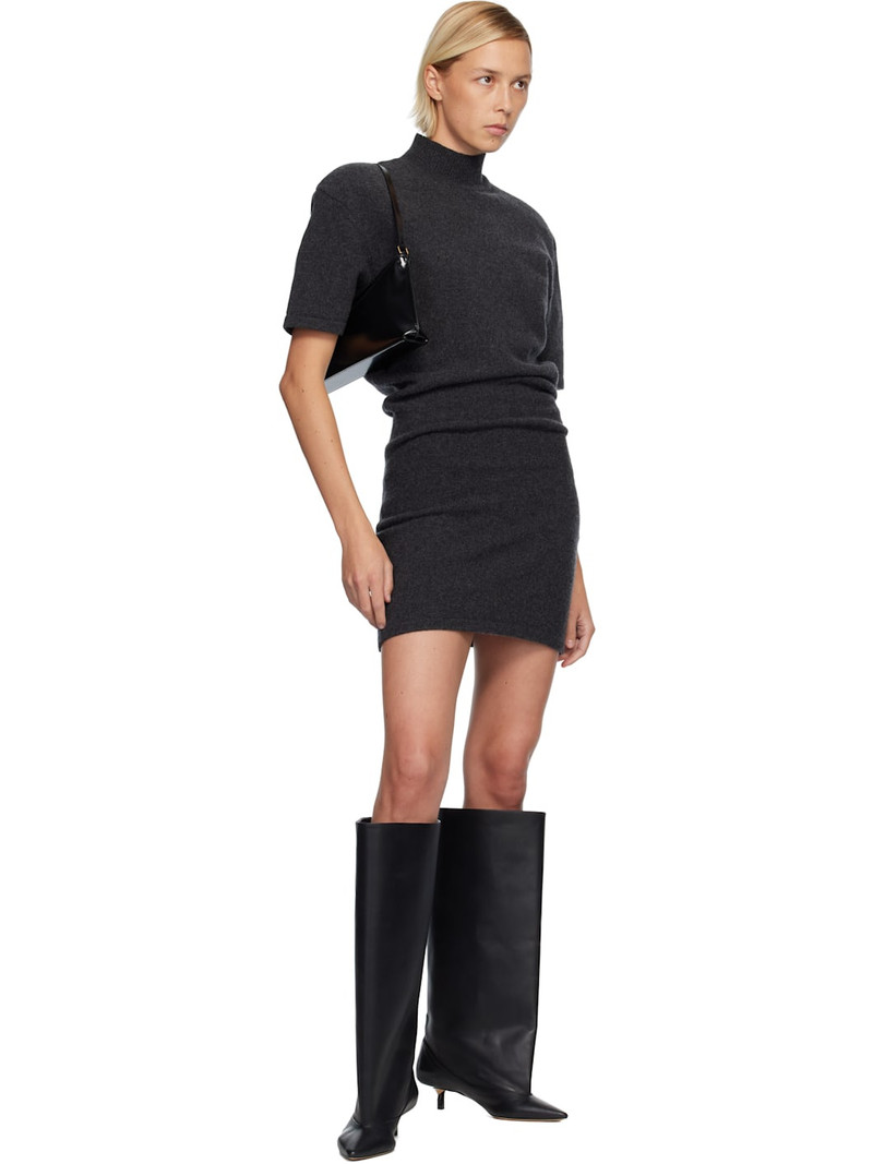 JACQUEMUS Gray 'The Castagna' Knit Minidress outlook