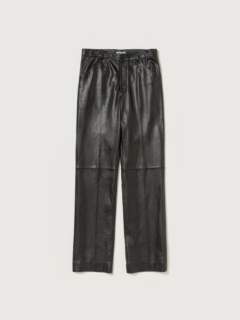 TEXTURED LAMB LEATHER PANTS 1