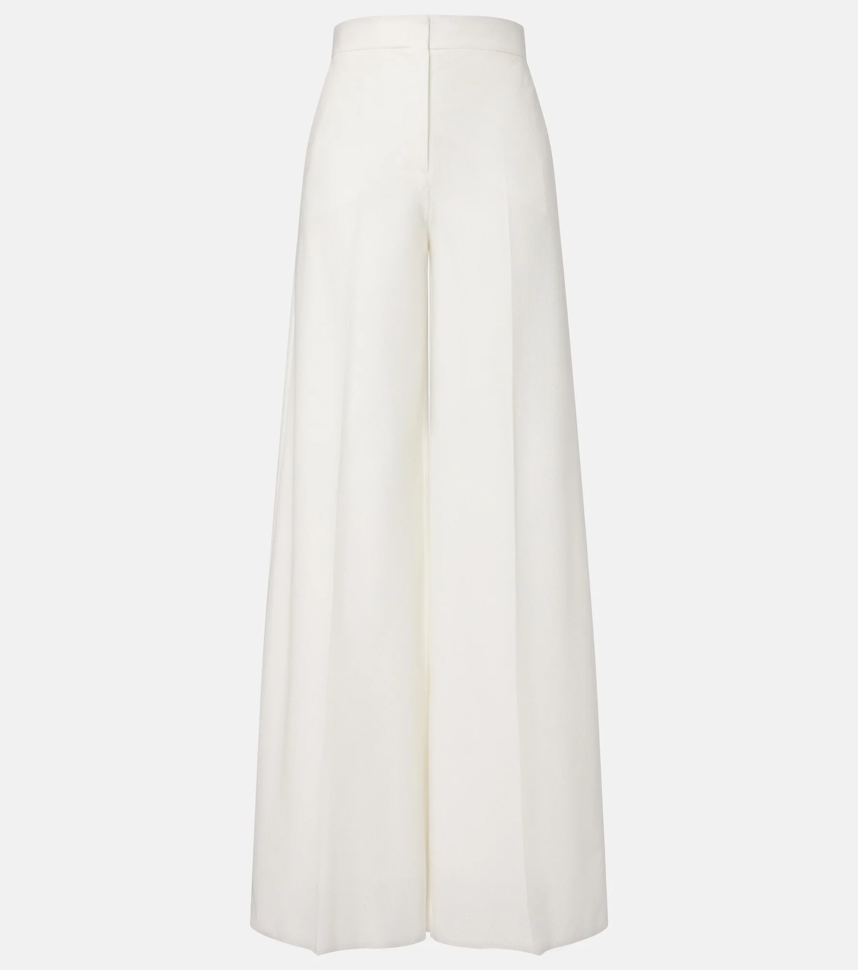 Cotton piqué wide-leg pants - 1