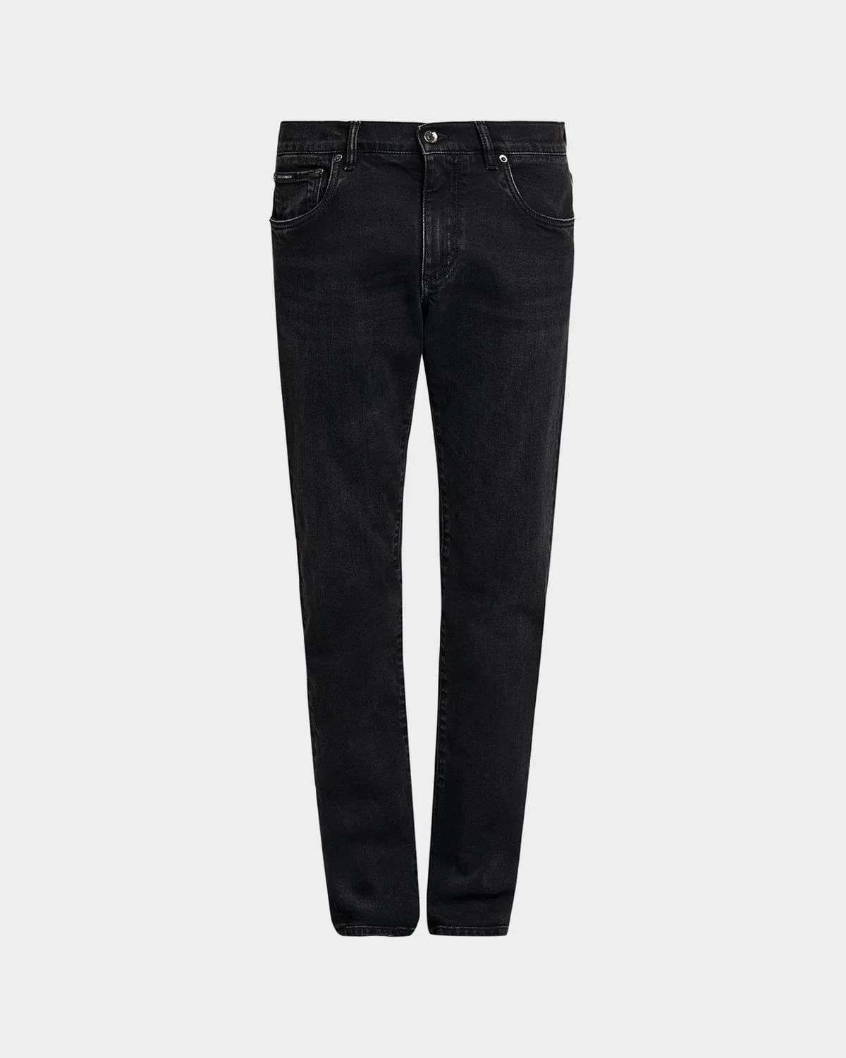 Men's Black Denim Skinny Jeans - 1