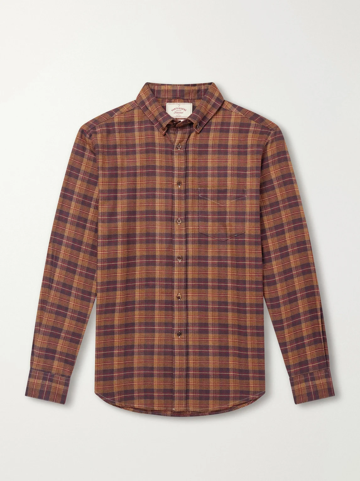 Trigo Checked Brushed Cotton-Twill Shirt - 1