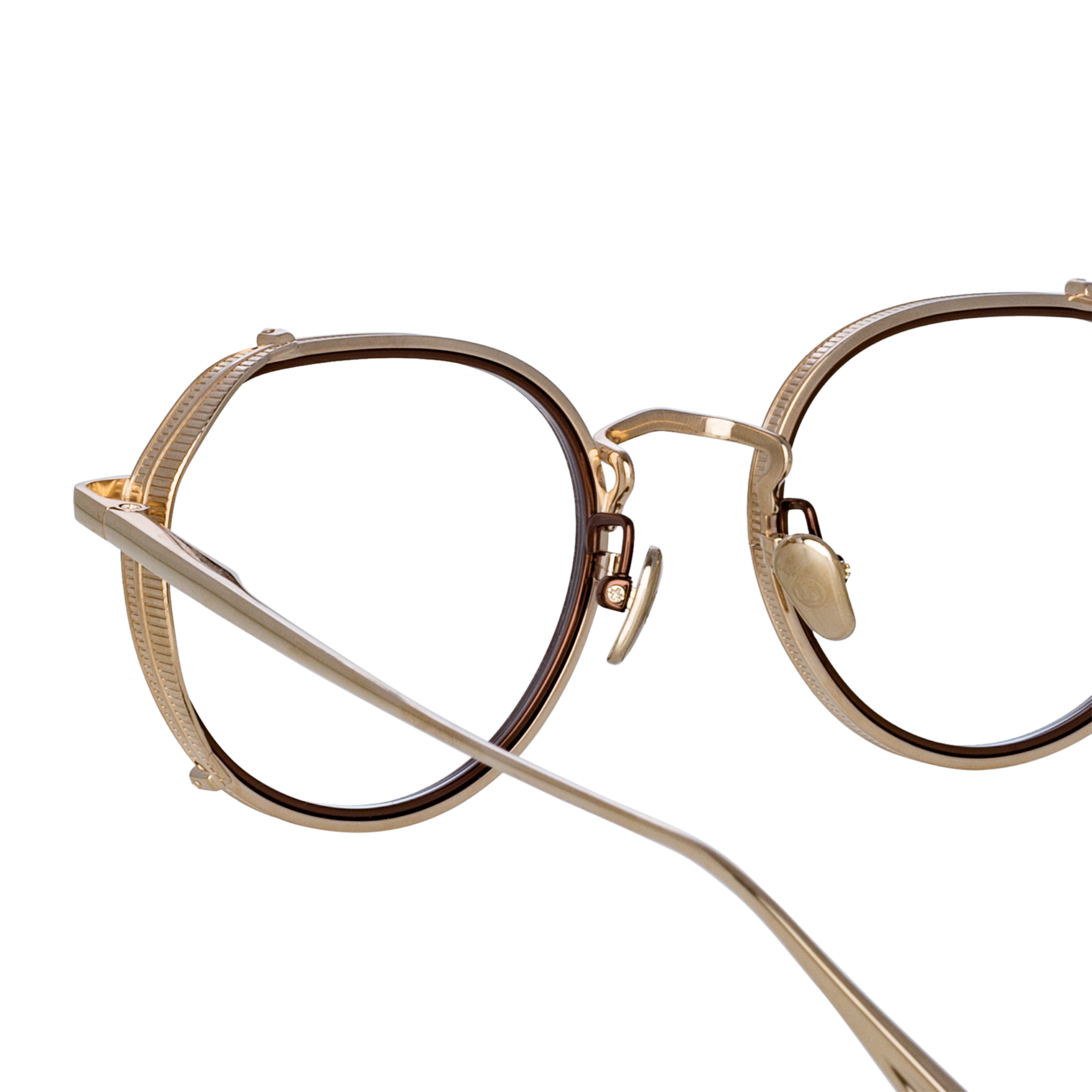 FALCON ANGULAR OPTICAL FRAME IN LIGHT GOLD - 6