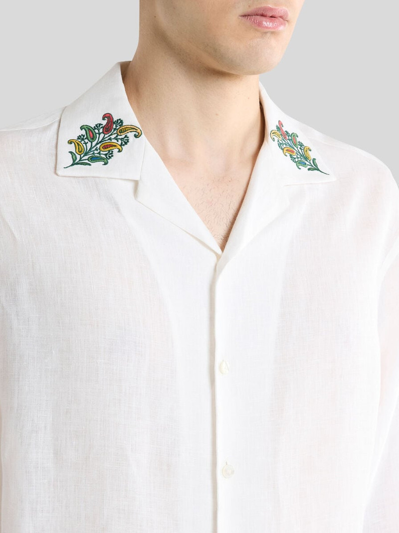 Etro LINEN SHIRT WITH EMBROIDERED COLLAR outlook