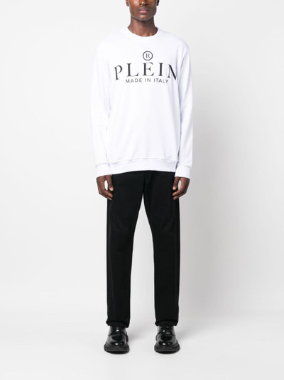PHILIPP PLEIN logo-print cotton sweatshirt outlook