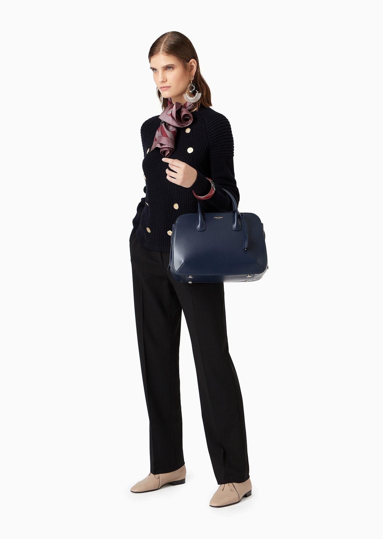 Large La Prima tote bag in palmellato leather - 8
