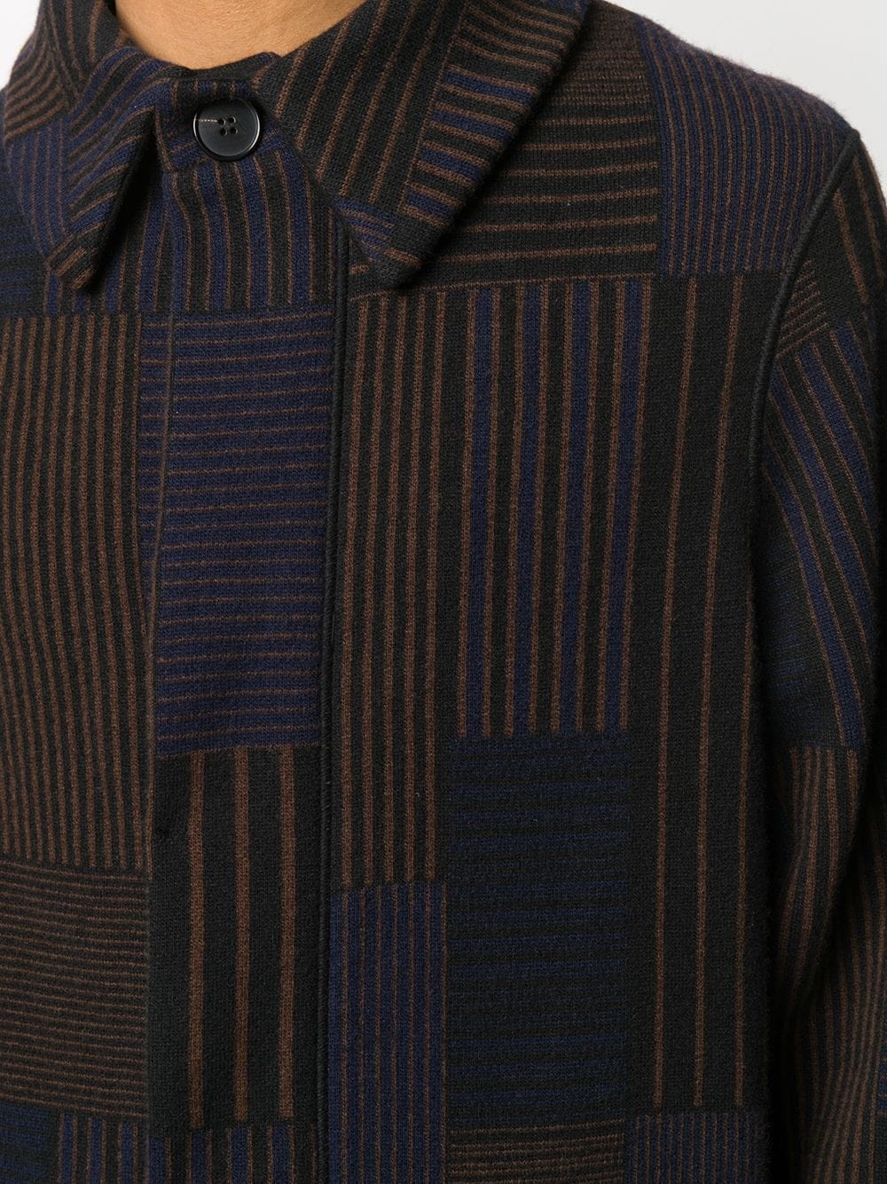 striped pattern coat - 5