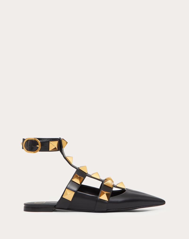 ROMAN STUD CALFSKIN BALLET FLAT - 1
