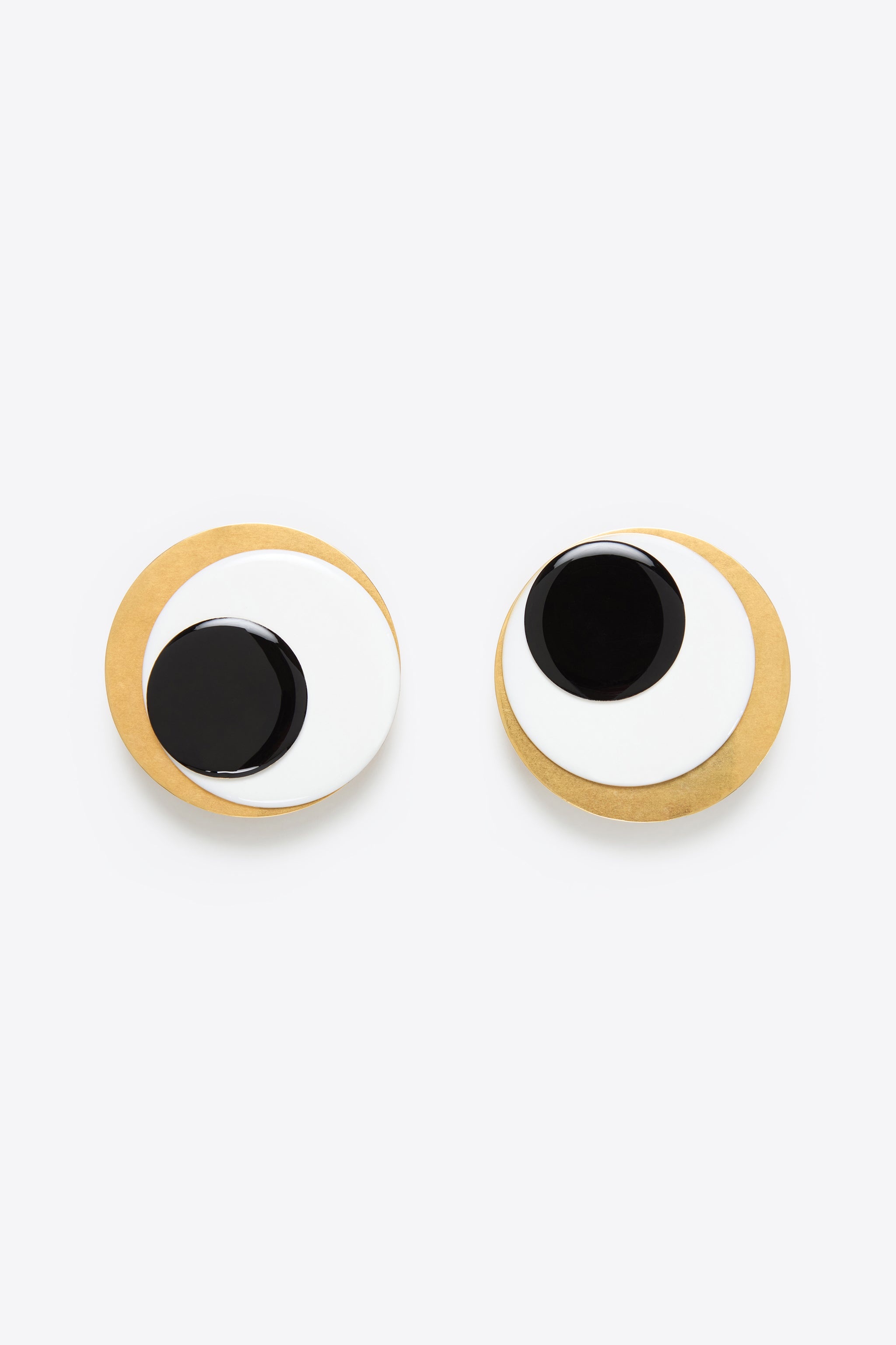 ENAMEL EYE STUD EARRINGS - 1