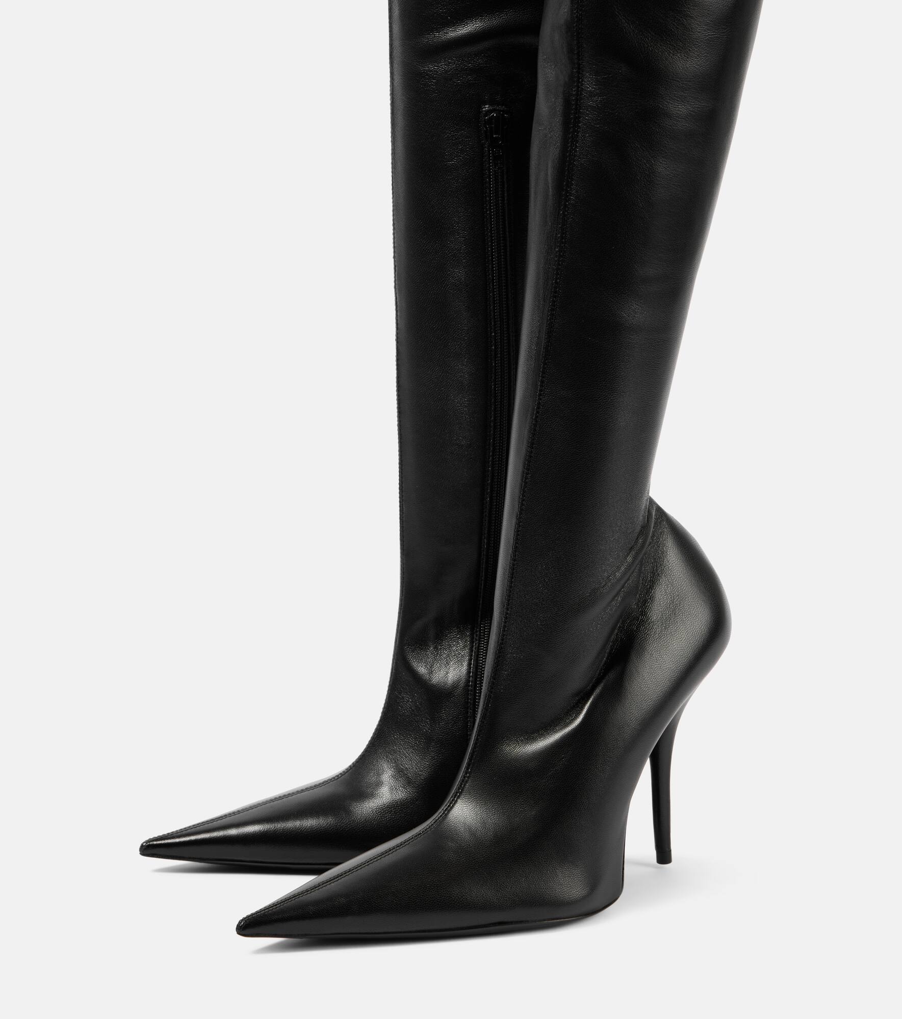 Avenue leather over-the-knee boots - 4
