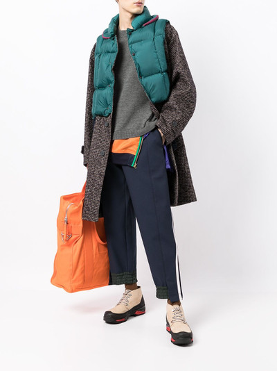 Kolor contrasting panel wool coat outlook