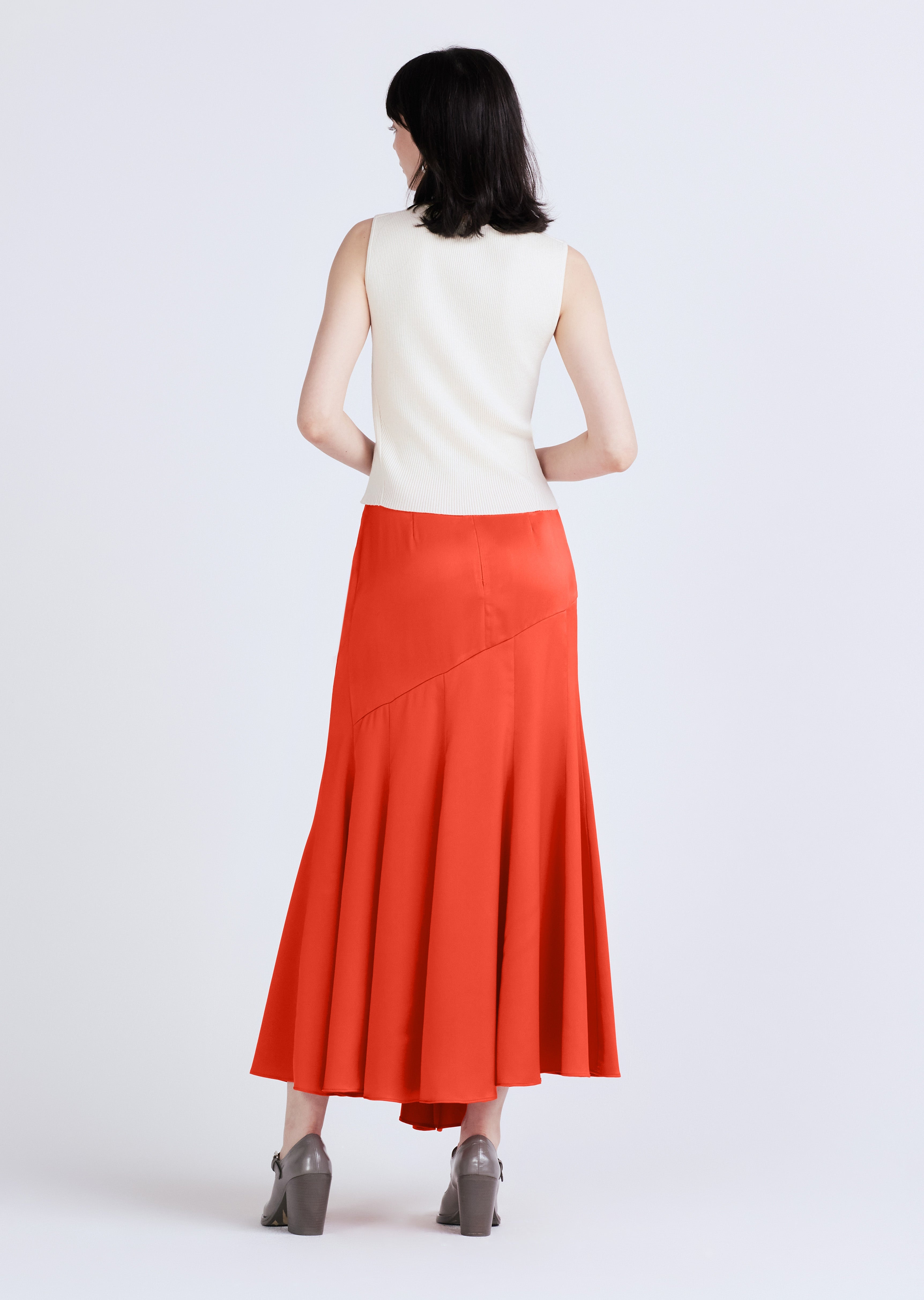 PAULETTE FLARED MIDI SKIRT - 3