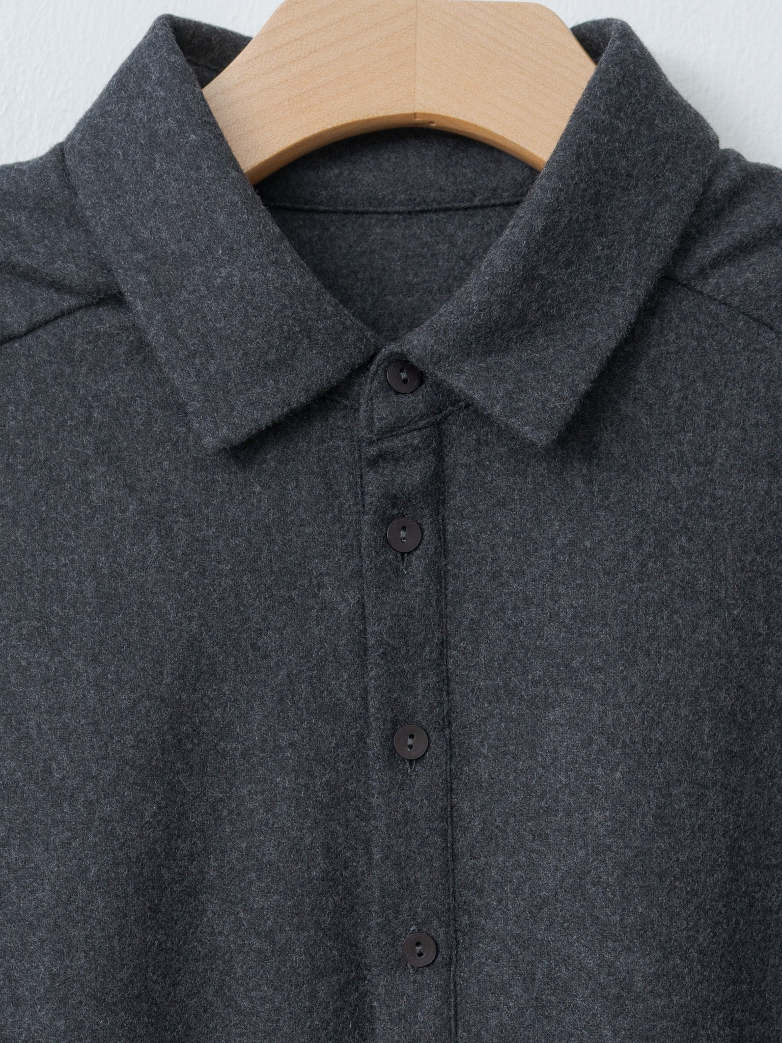 The Framer Dress - Wool Cash Flannel Charcoal - 6