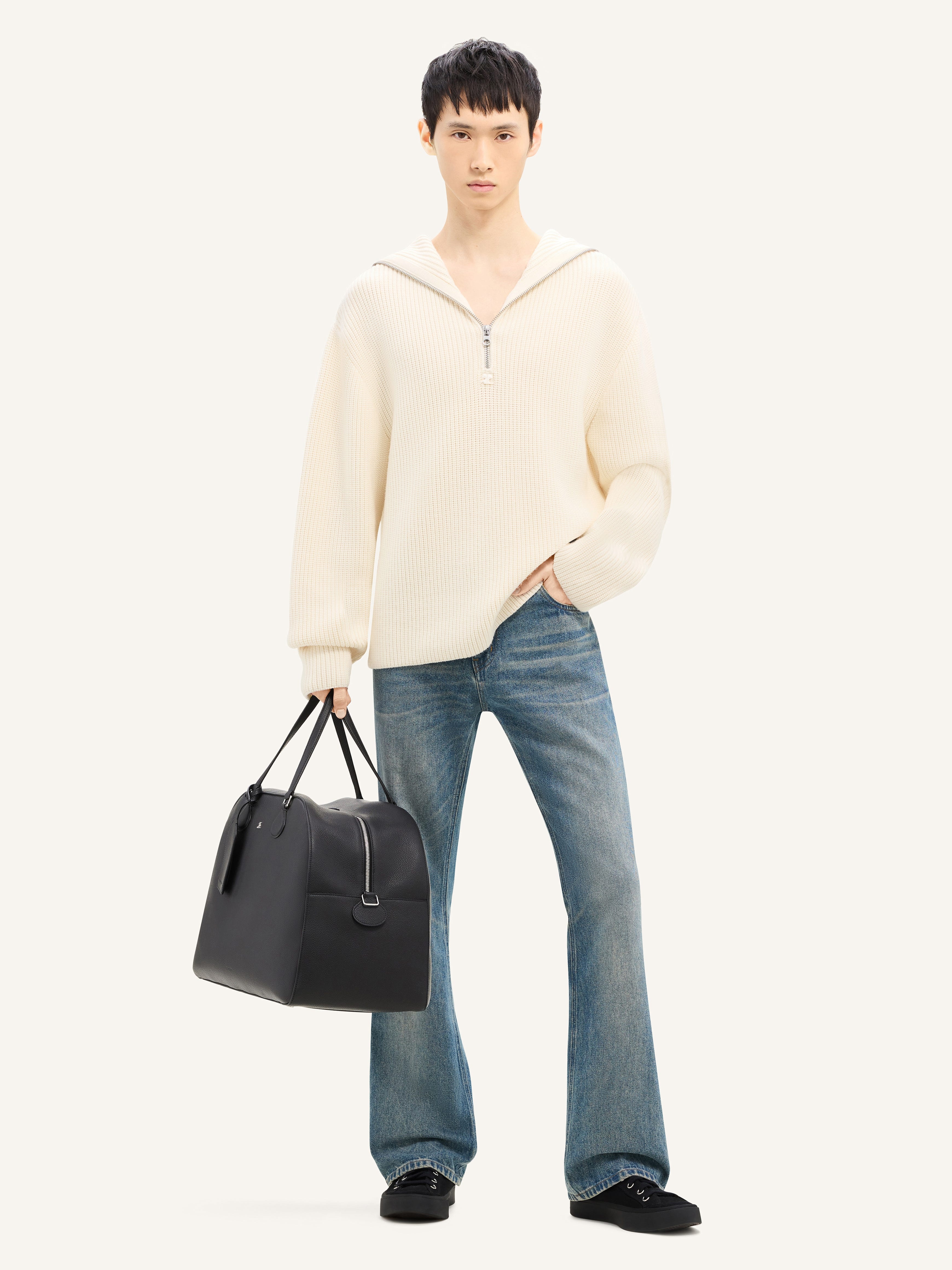 RIBBED WOOL HOODED SWEATER - 3