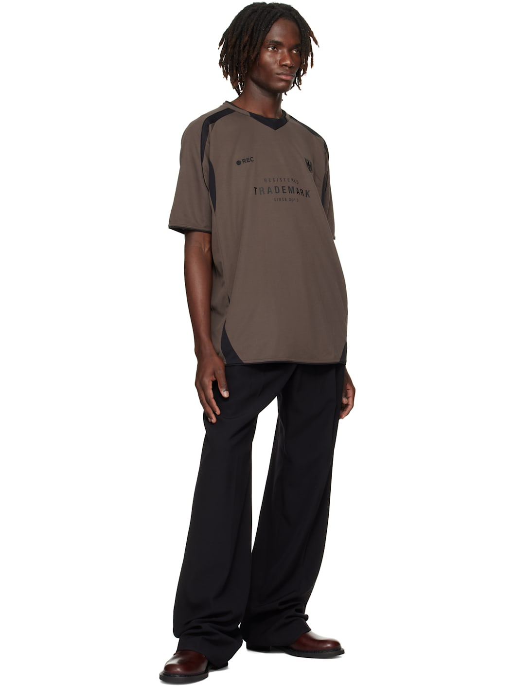 Brown 'Trademark' Football Jersey - 4