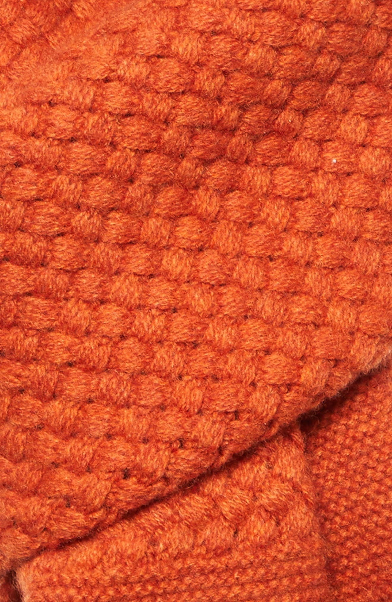 Double RL Recycled Cashmere Blend Scarf in Orange Heather at Nordstrom - 3