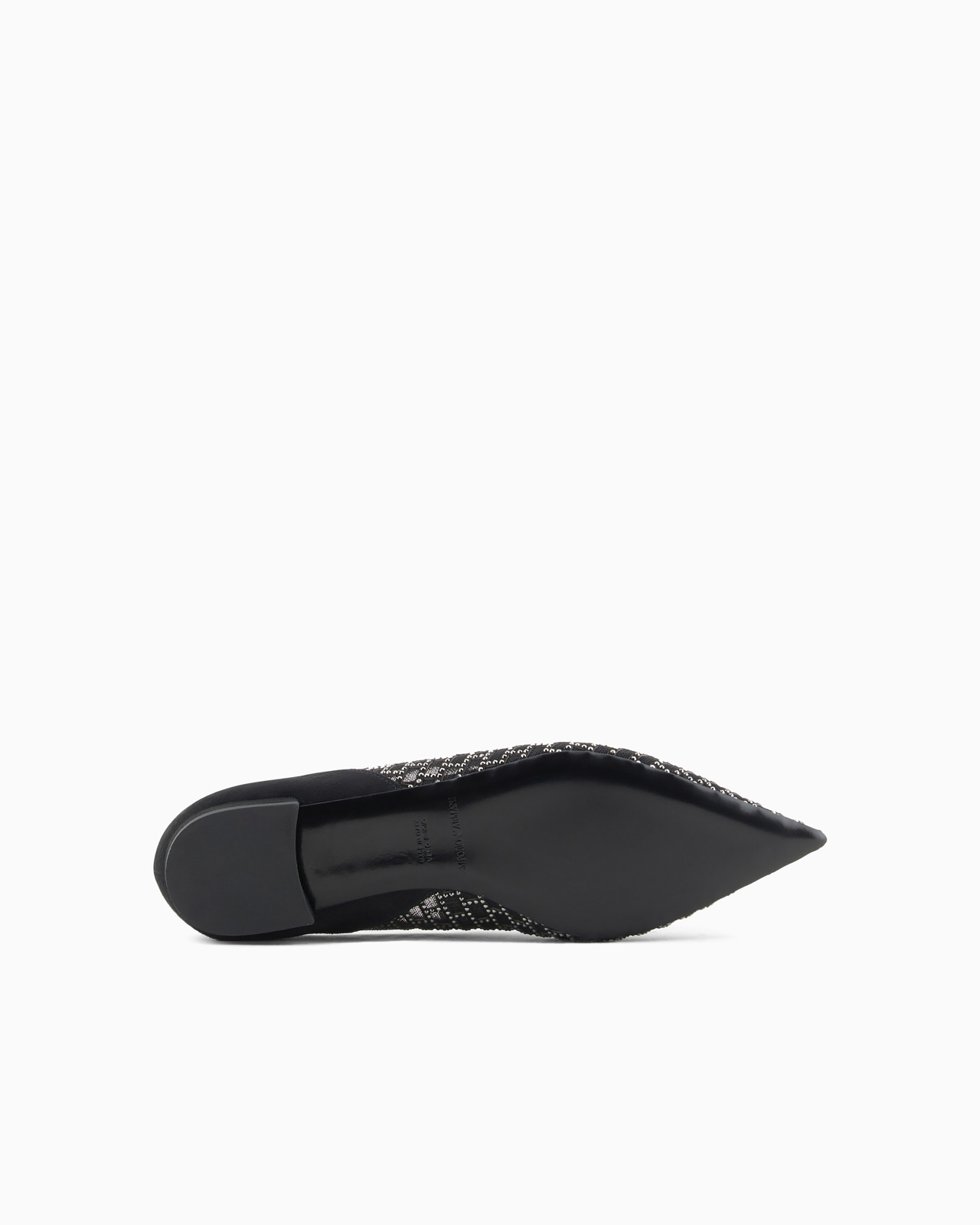 Pointed ballerinas with a rhinestone graphic design - 6