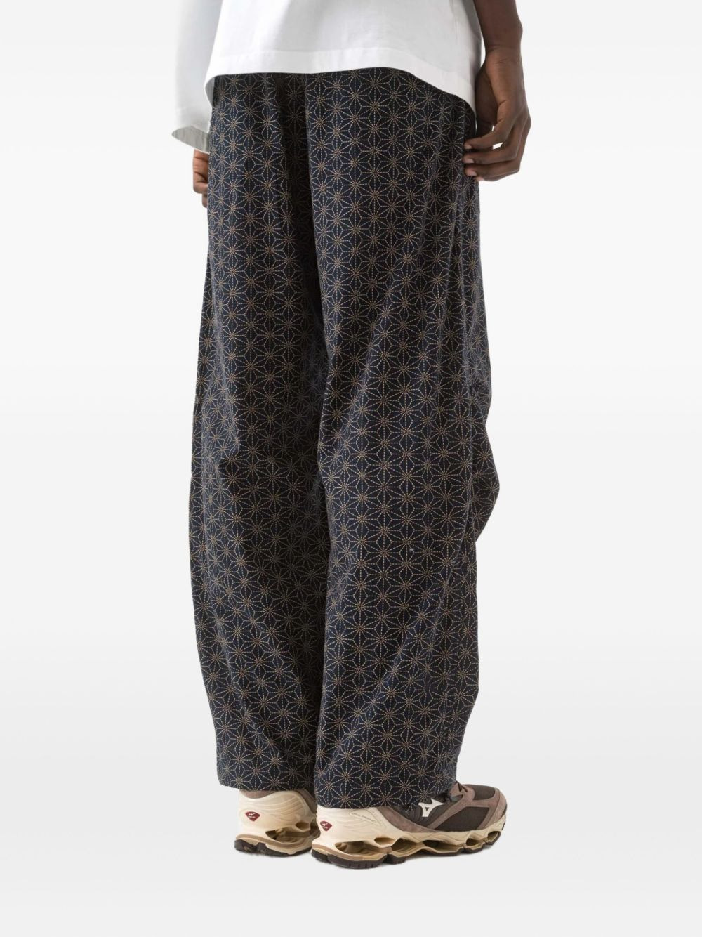 GEOMETRIC-PATTERN TRACK PANTS - 3