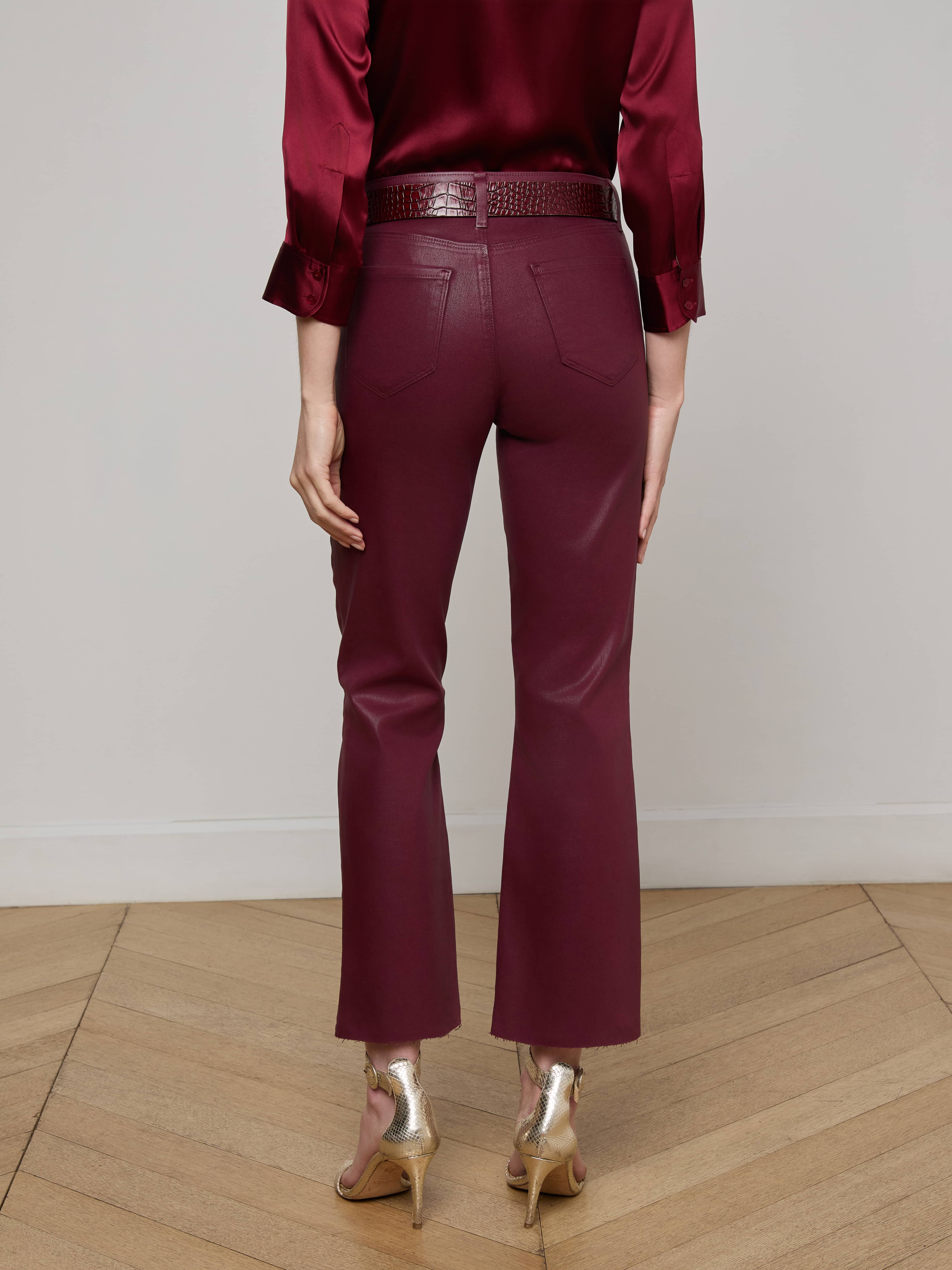 Kendra Coated Cropped Flare Jean - 5
