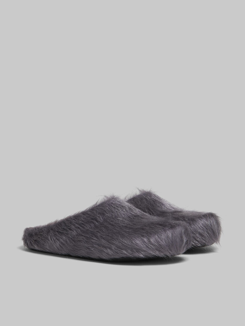 GREY LONG-HAIR CALFSKIN FUSSBETT SABOT - 2