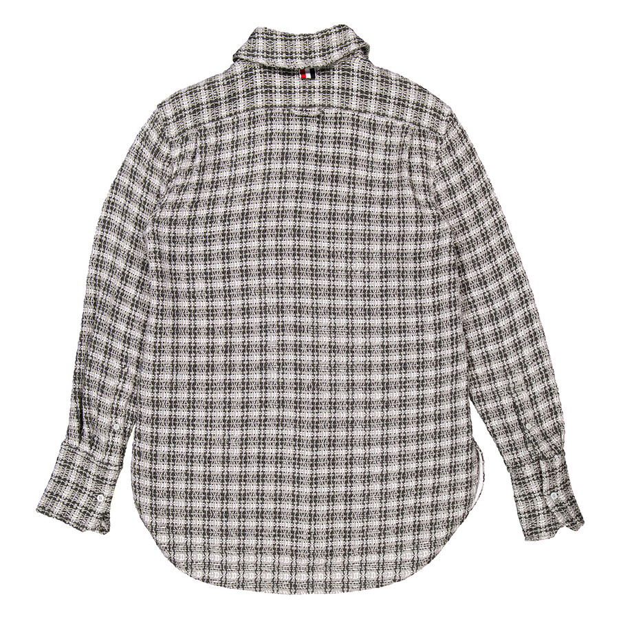 Thom Browne Ladies Check Crochet Tweed Oversized Shirt - 7