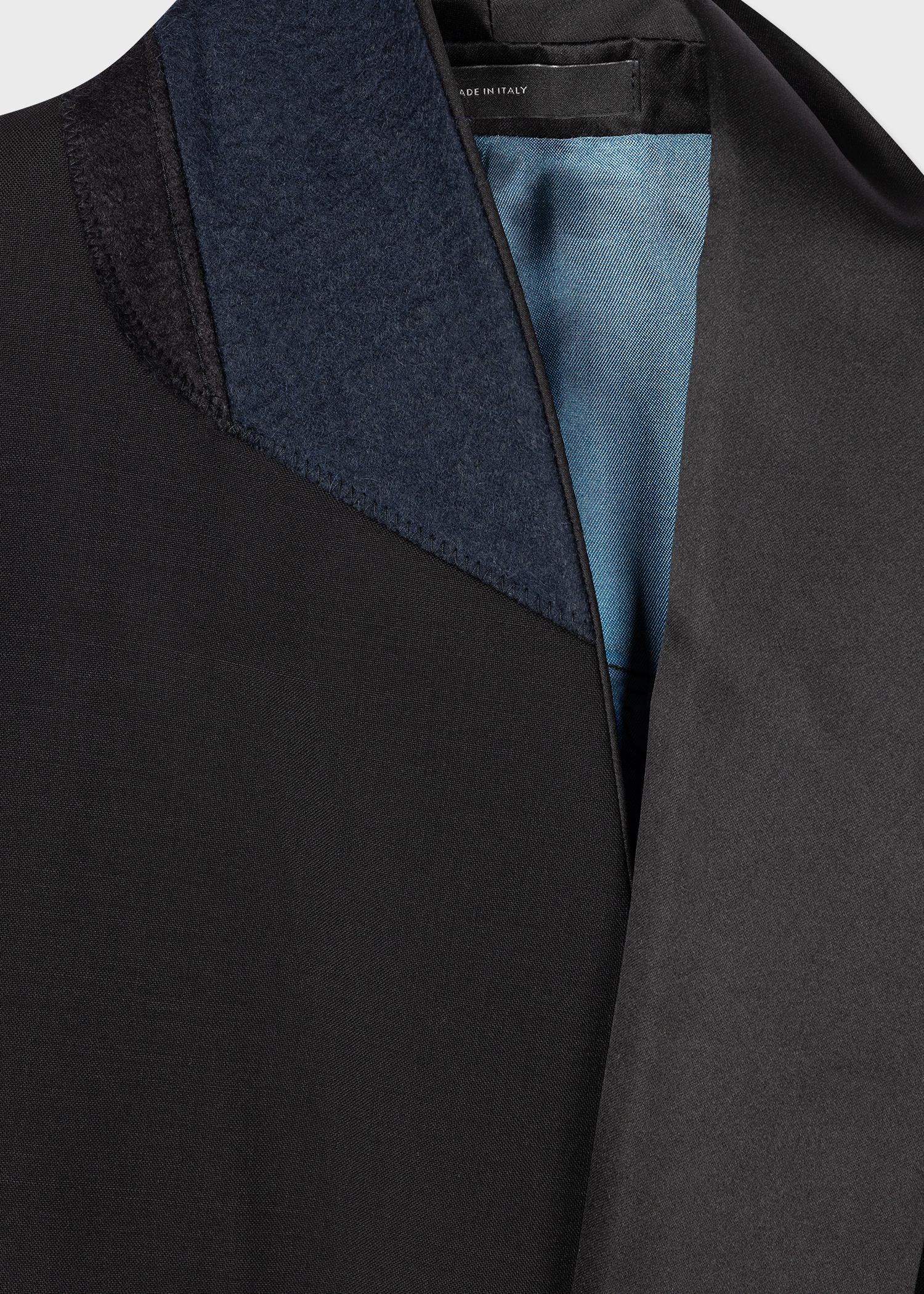 Black Wool-Mohair Evening Blazer - 3
