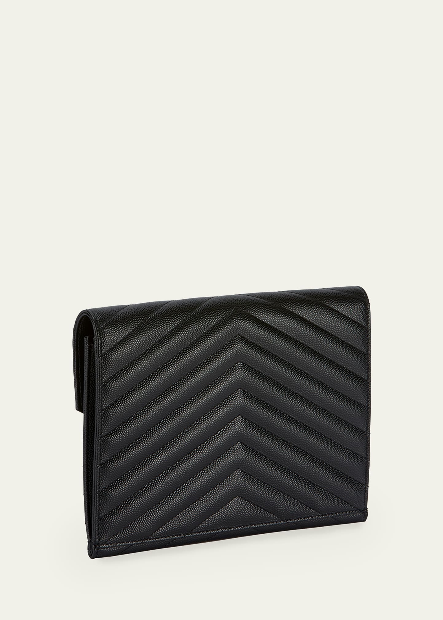 YSL Monogram Grain de Poudre Clutch Bag - 3