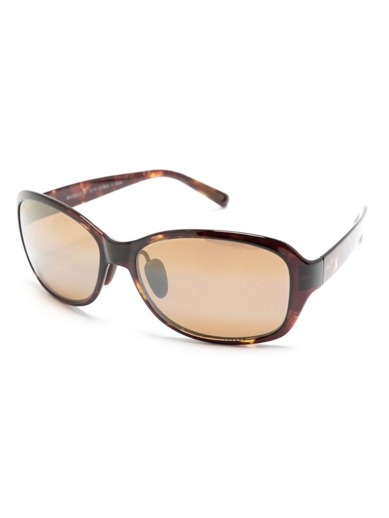 Maui Jim tortoiseshell rectangle-frame sunglasses outlook