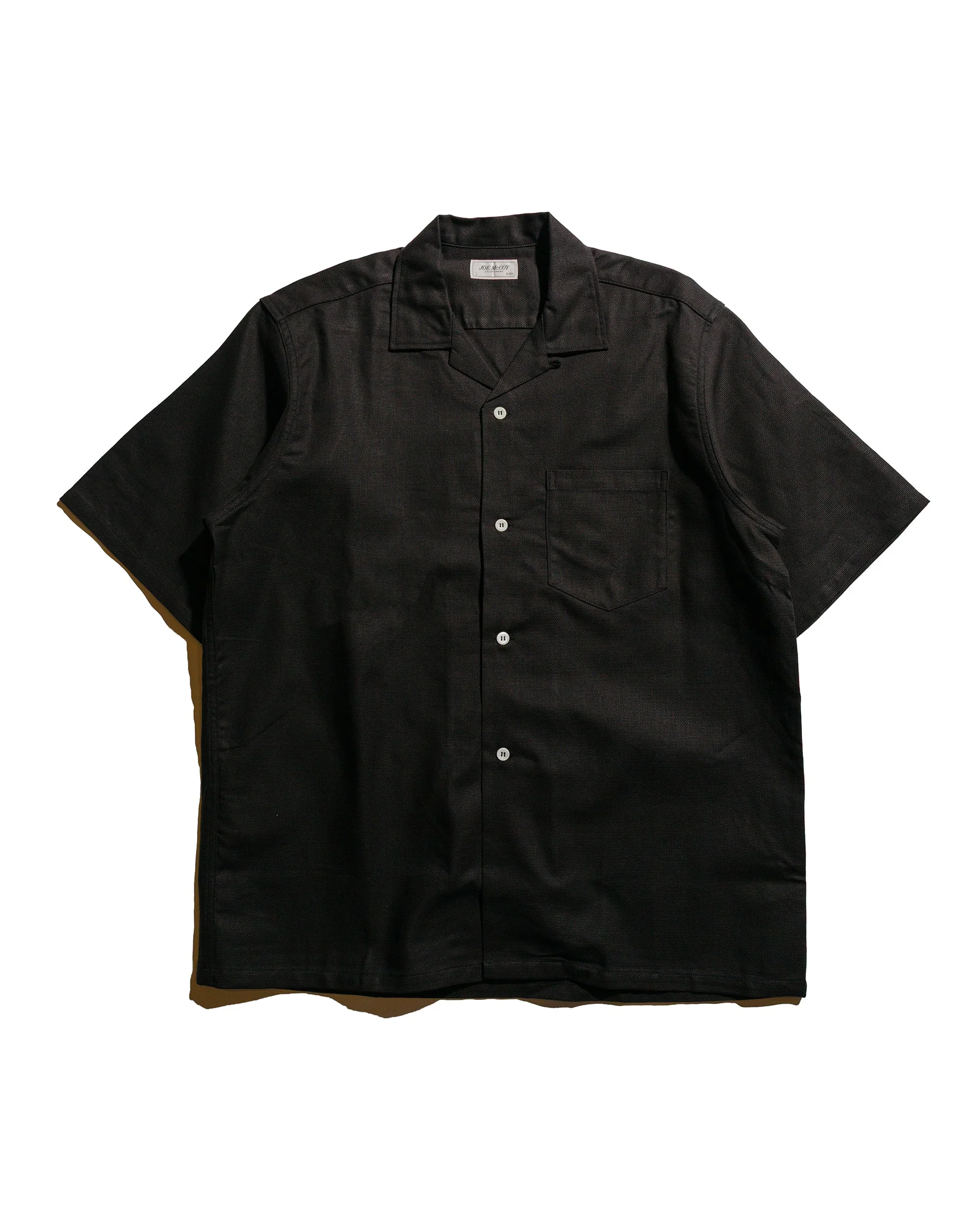 MS25011 Joe McCoy Panama Shirt S/S Black - 1