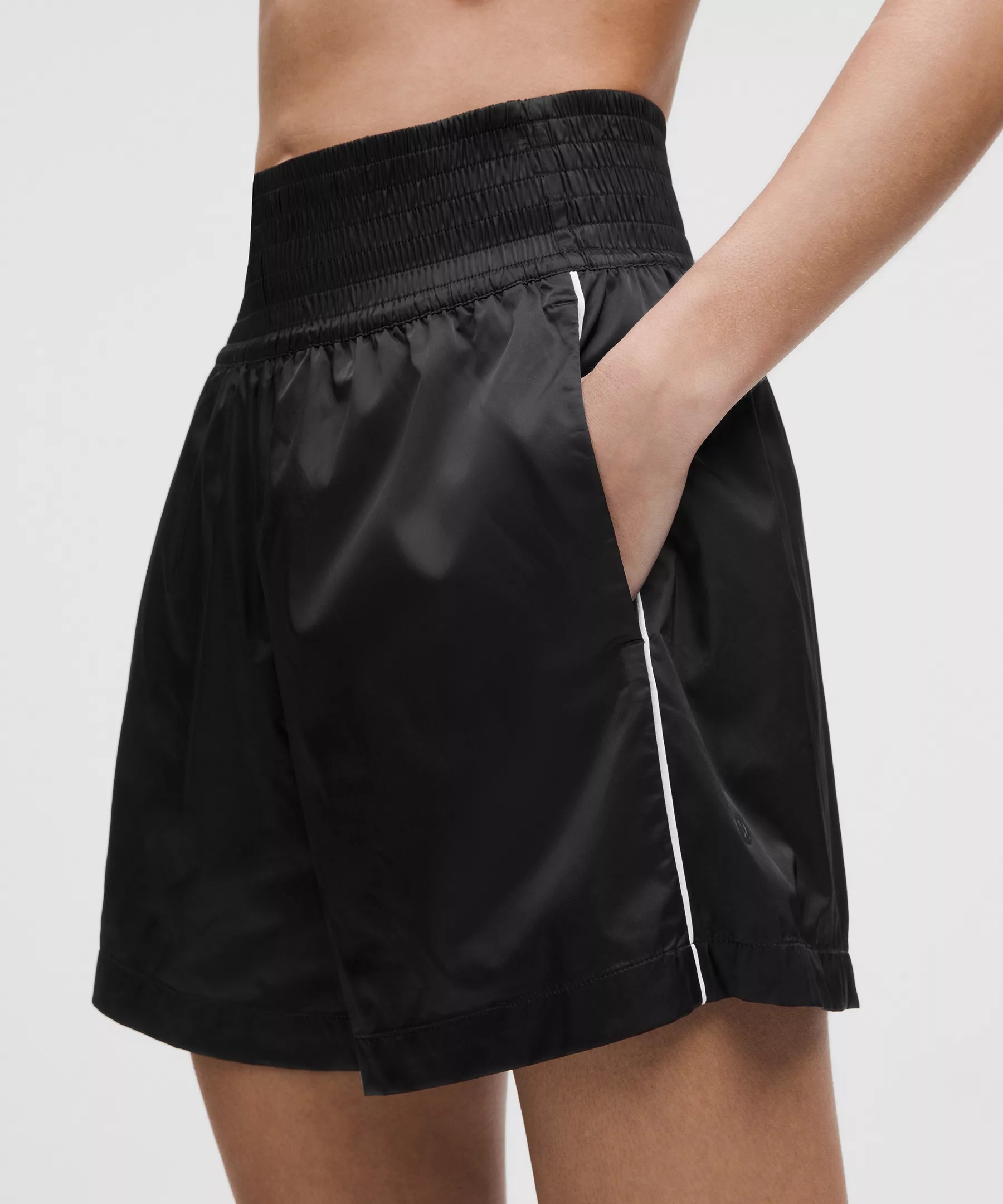 Stretch Satin Nylon Super-High-Rise Short 5" - 4
