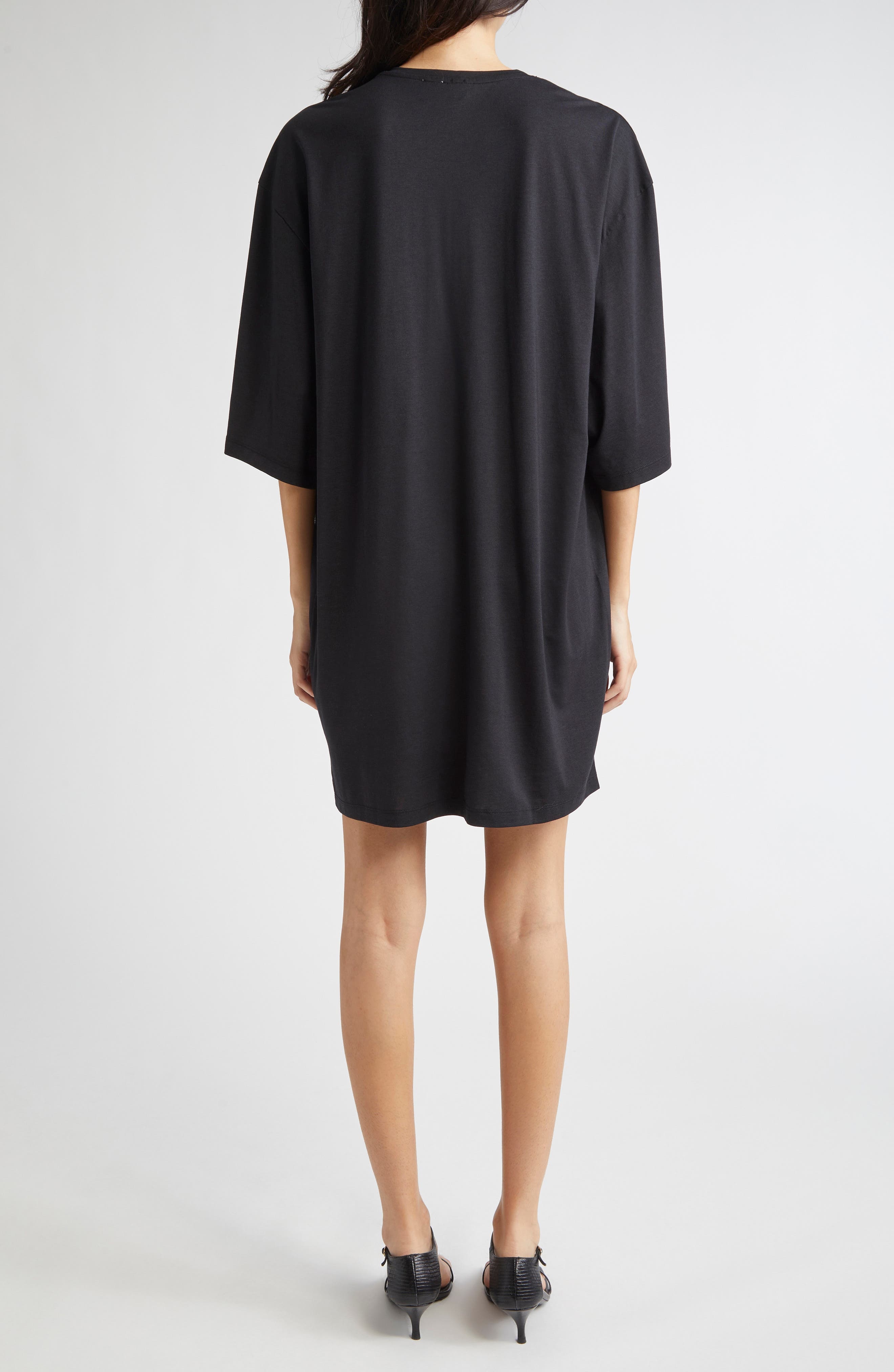 TOTEME Relaxed Jersey T-Shirt Dress in Black at Nordstrom - 2