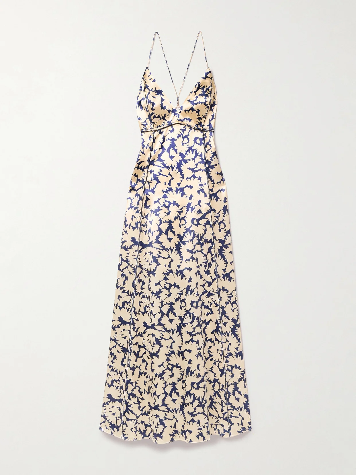 Evie Floral-print Satin Maxi Dress - 1