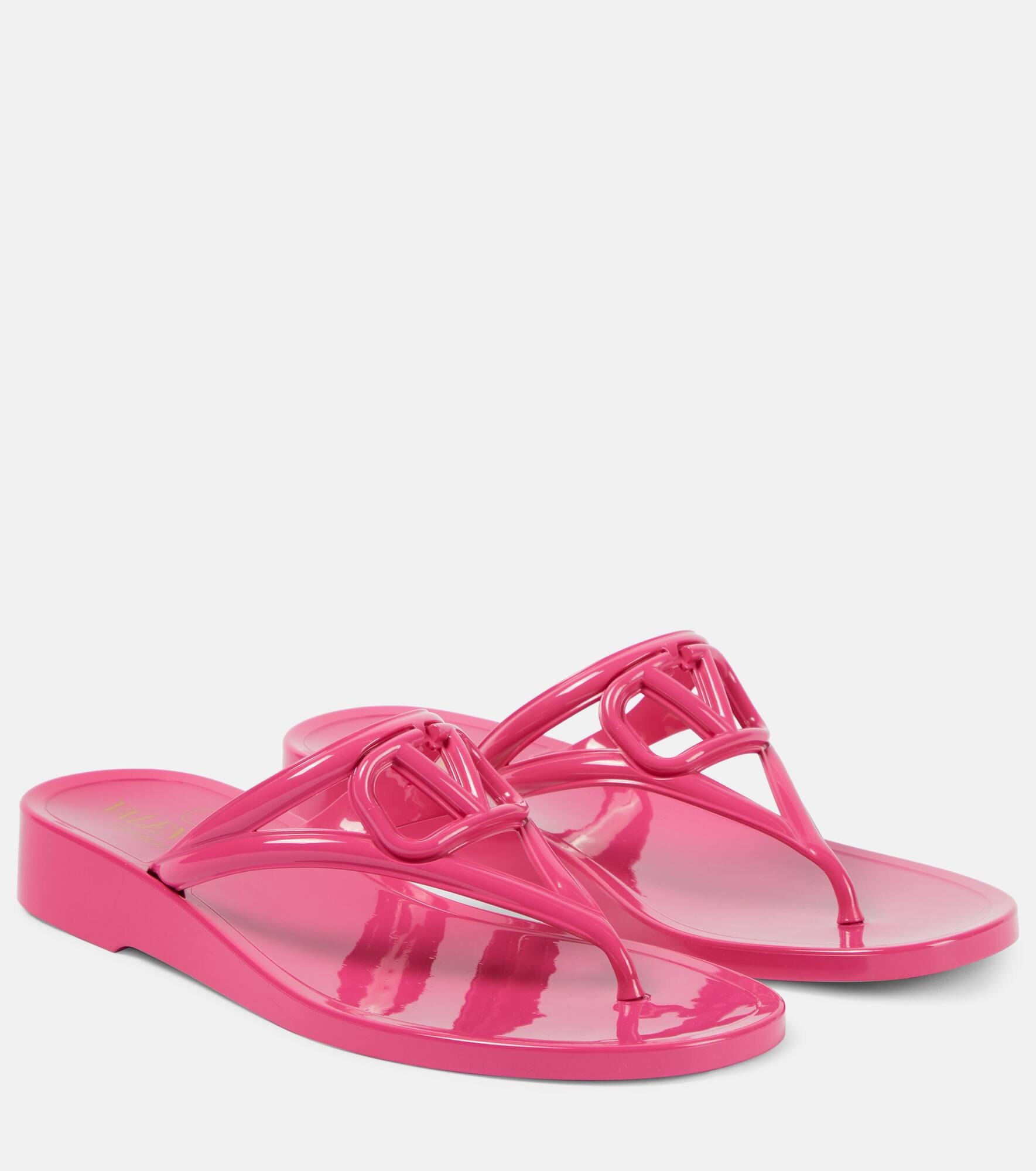 VLogo Signature rubber thong sandals - 1