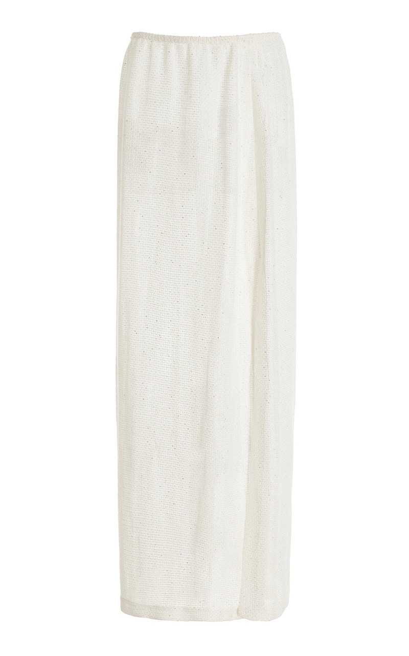 Stella Linen-Blend Maxi 스커트 화이트 - 1