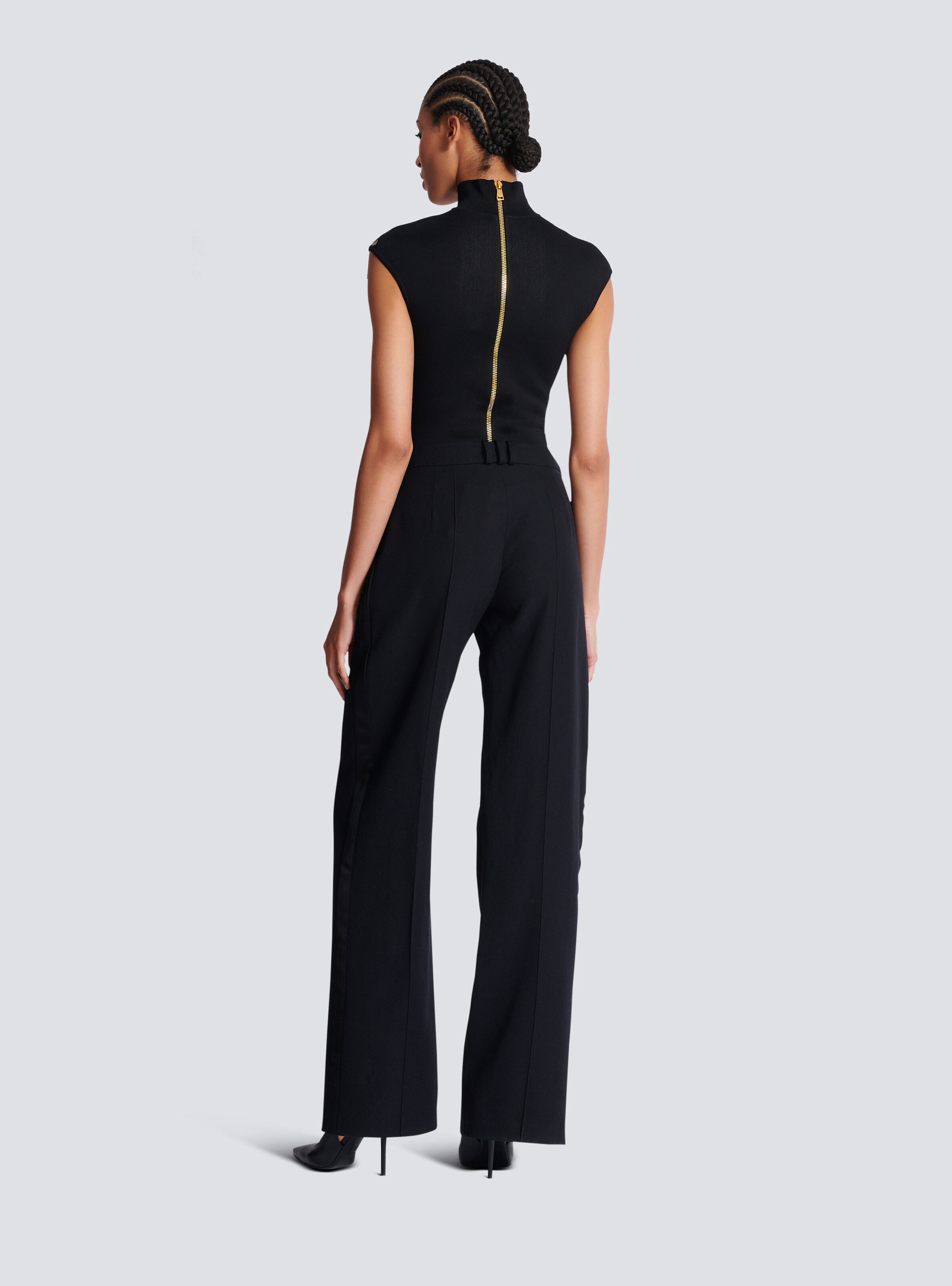 Jacquard knit bodysuit with torso motif - 4
