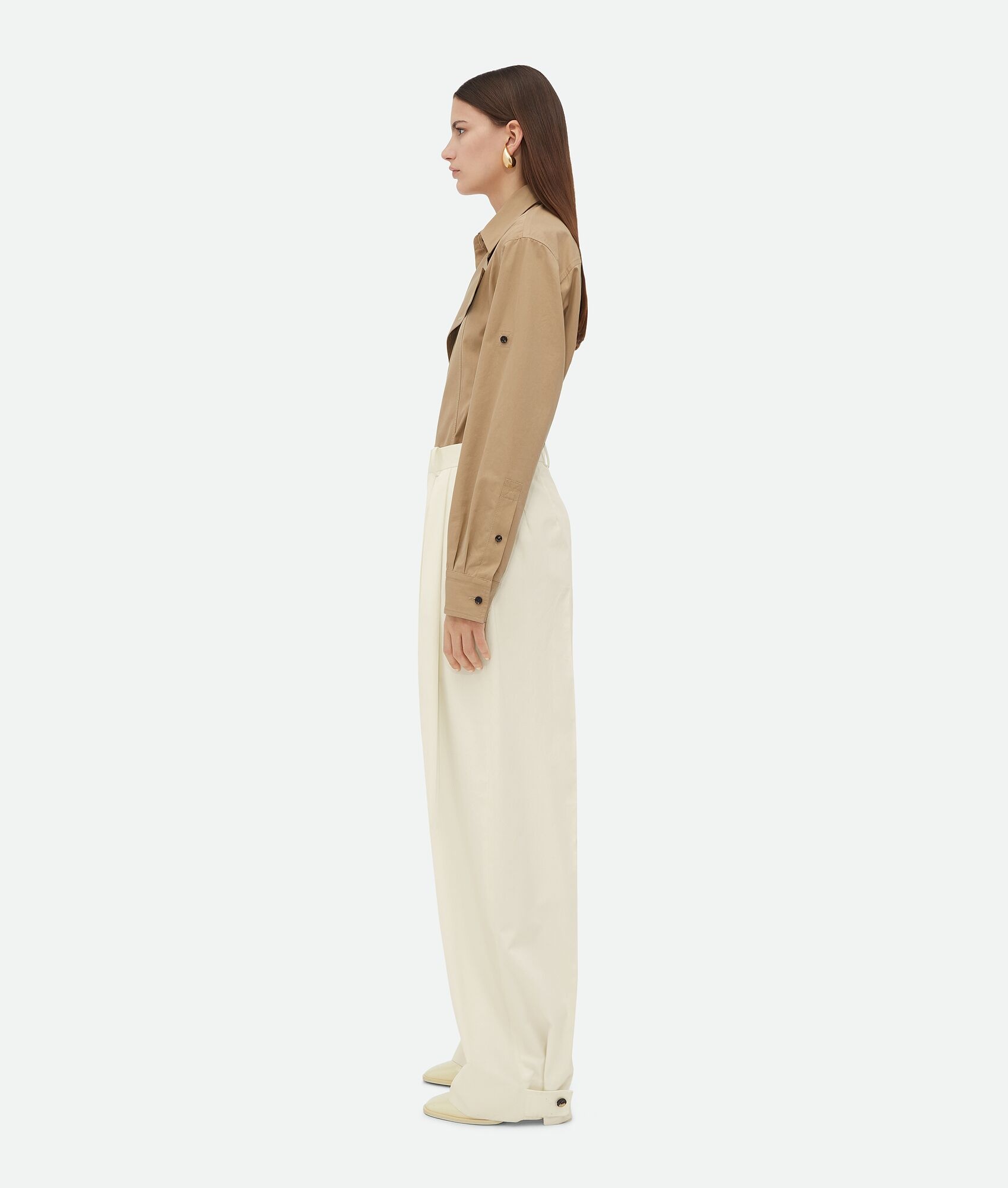 Light Cotton Twill Tapered Trousers - 2